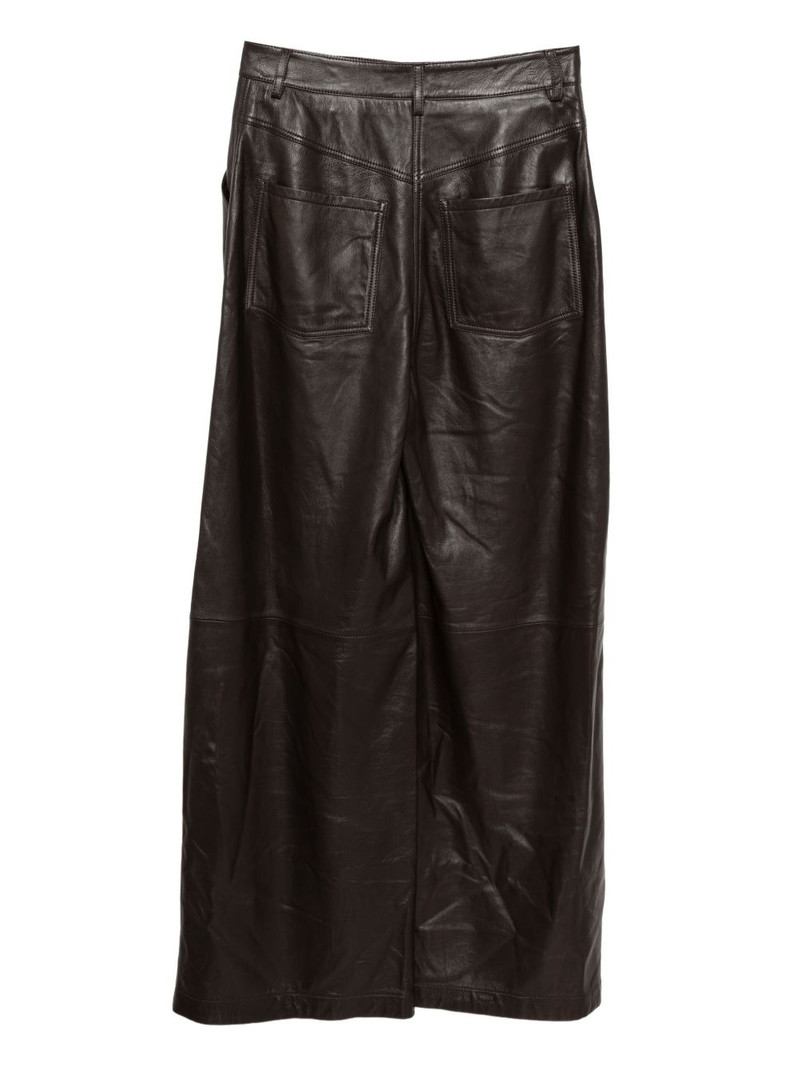lamb leather straight-leg trousers 1