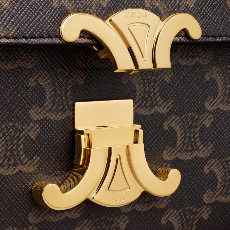 MEDIUM CELINE LOLA BAG in Triomphe Canvas and Calfskin 5