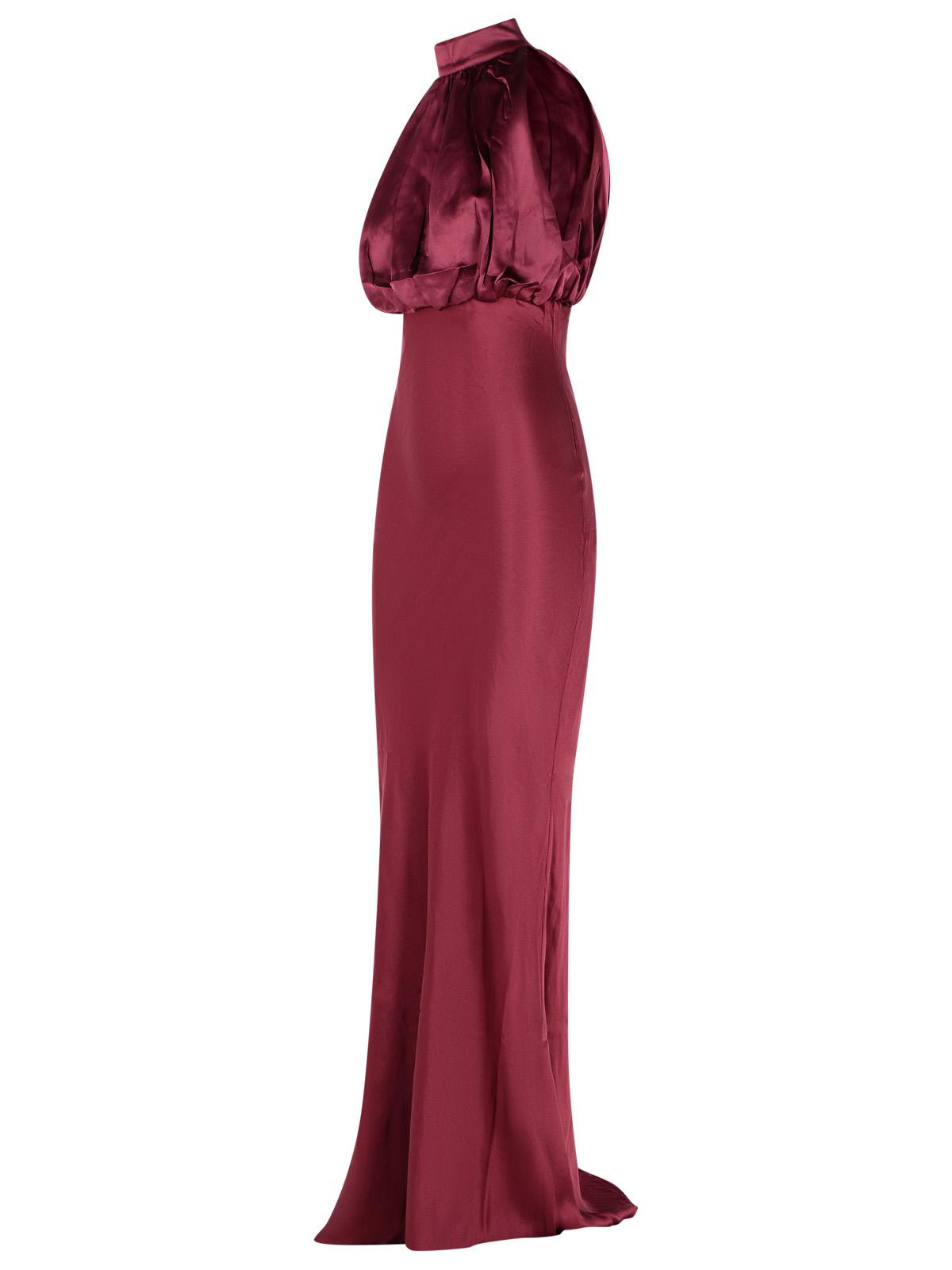 Rotate Kalina' Burgundy Silk Dress Women - 2