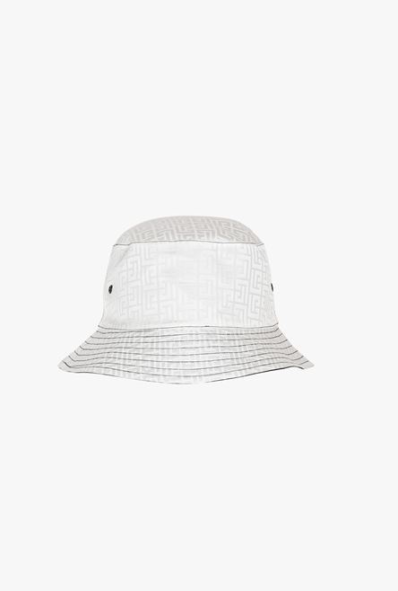 Reversible satiny black and white bucket hat - 1