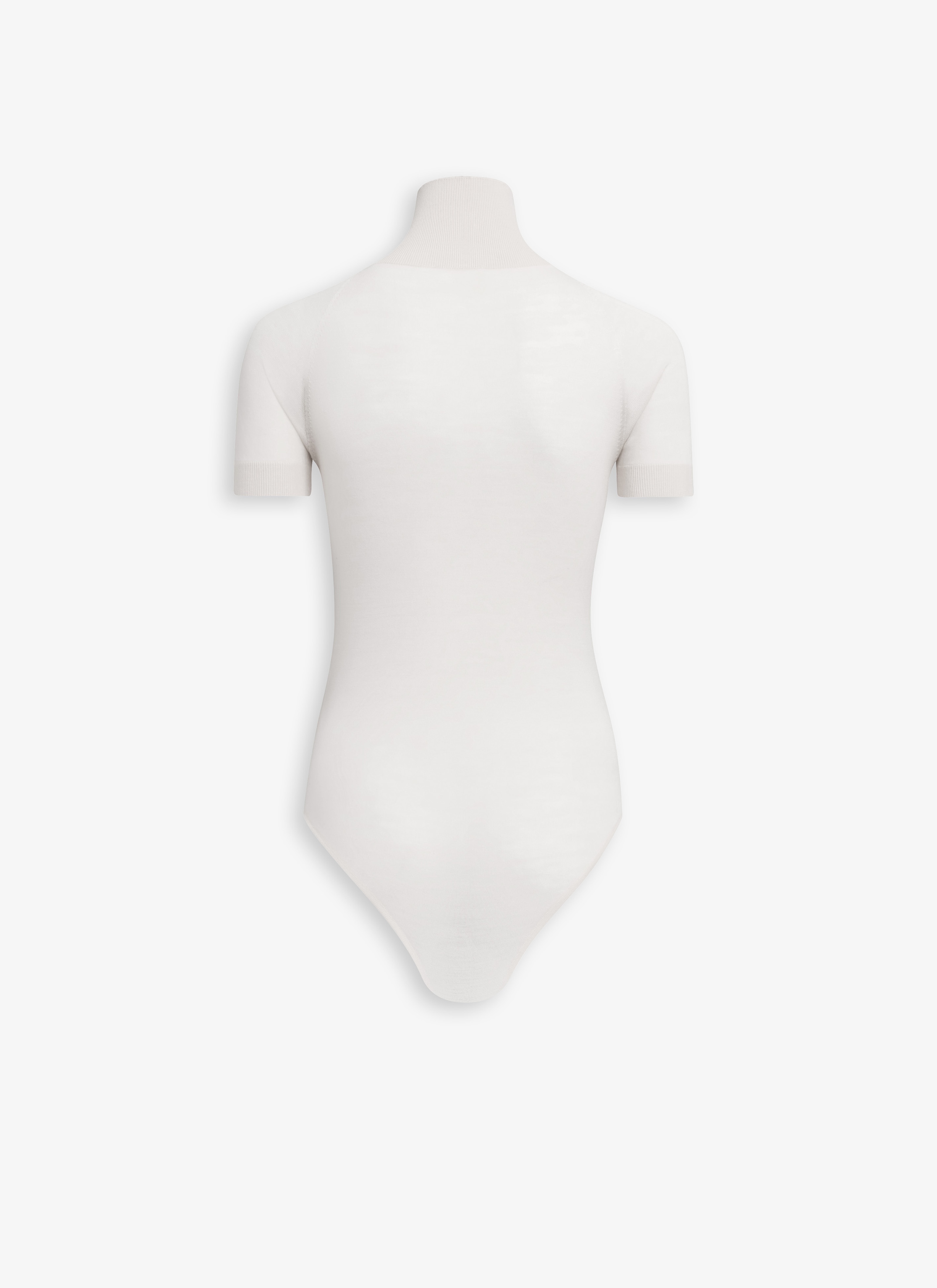 SHORT SLEEVE BODY IN SHEER WOOL KNIT - 4