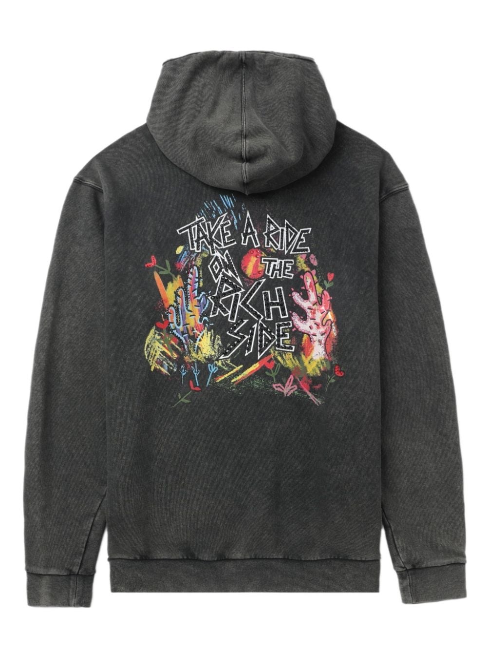 graphic-print cotton hoodie - 6