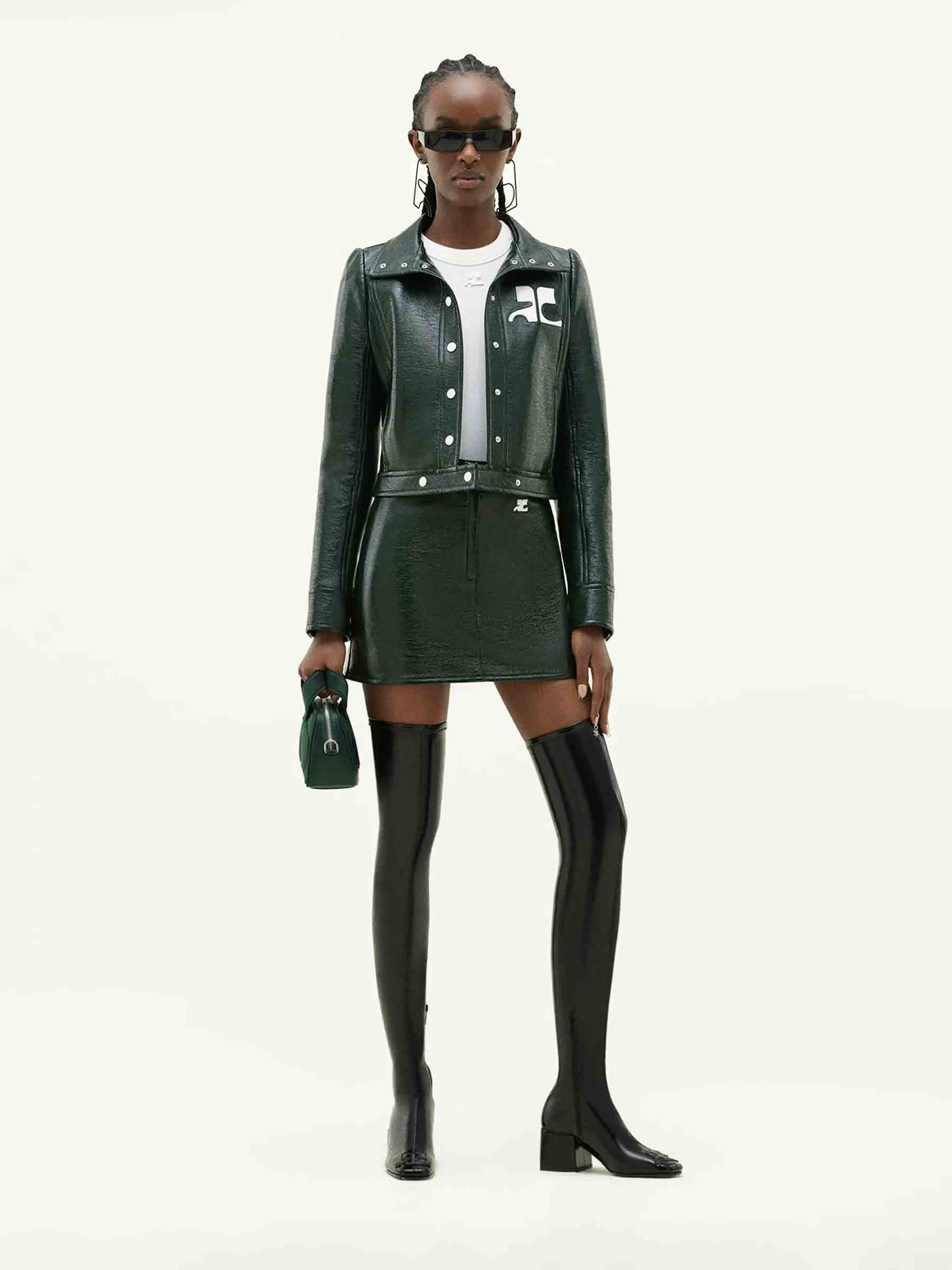 VINYL BIKER JACKET - 2