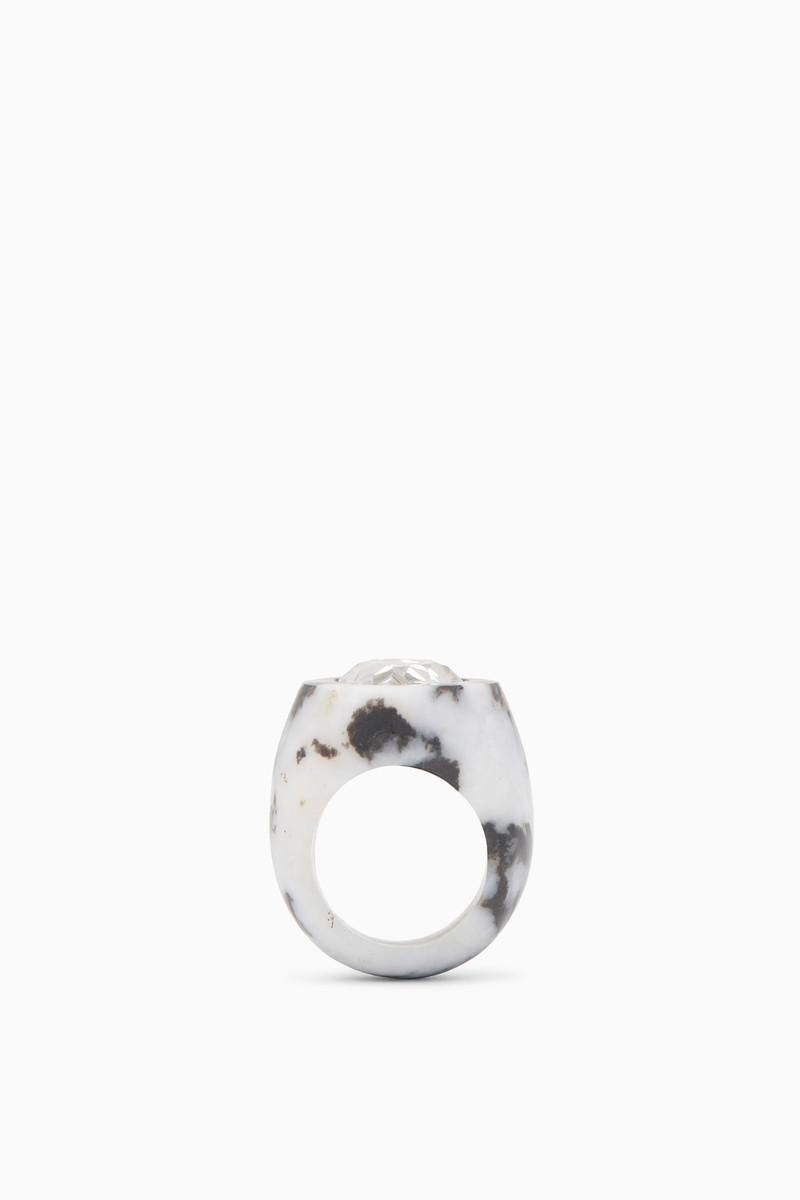 Crystal Pear Signet Ring 5