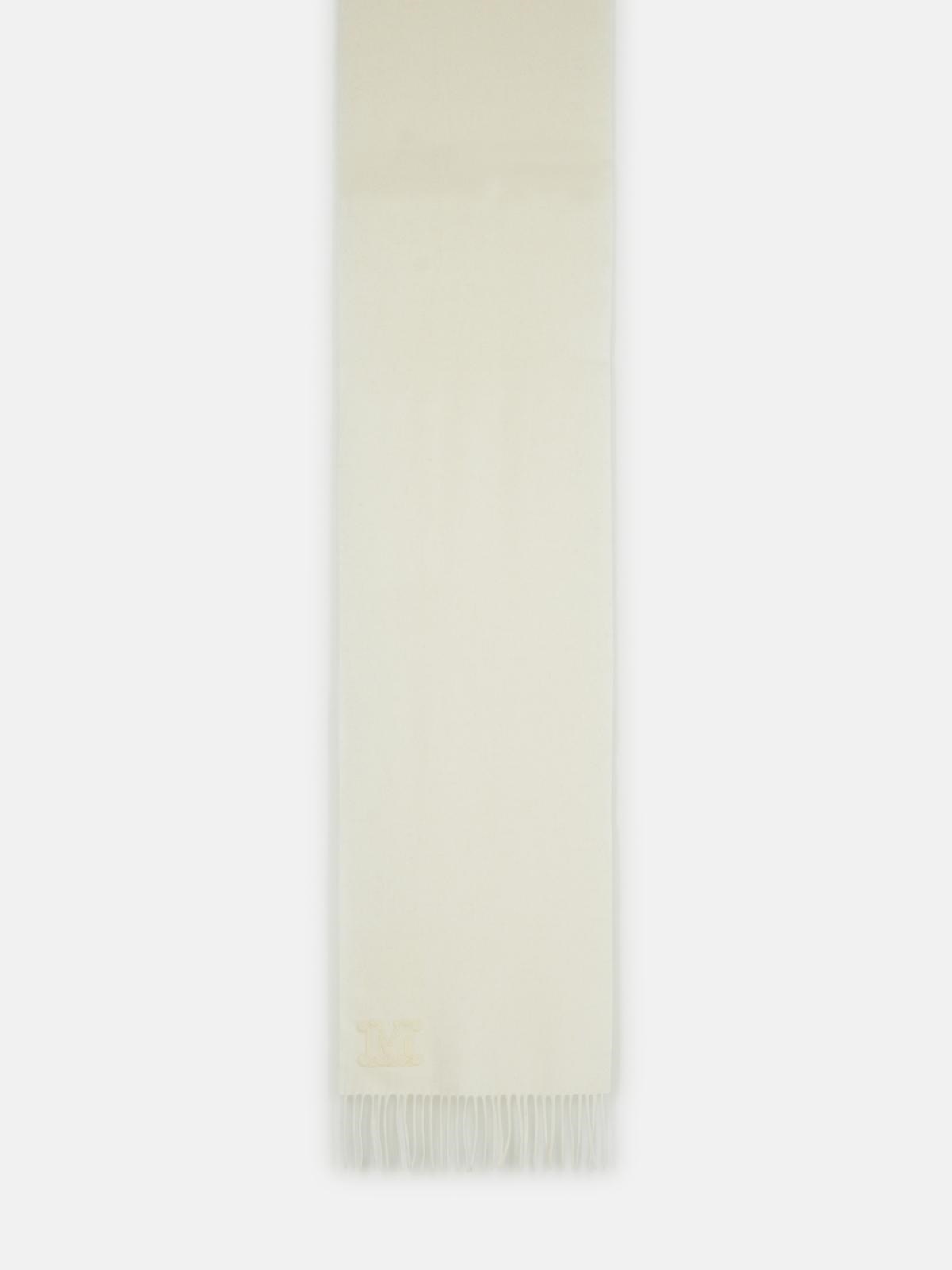 'WSDALIA' OPTICAL WHITE CASHMERE SCARF - 2