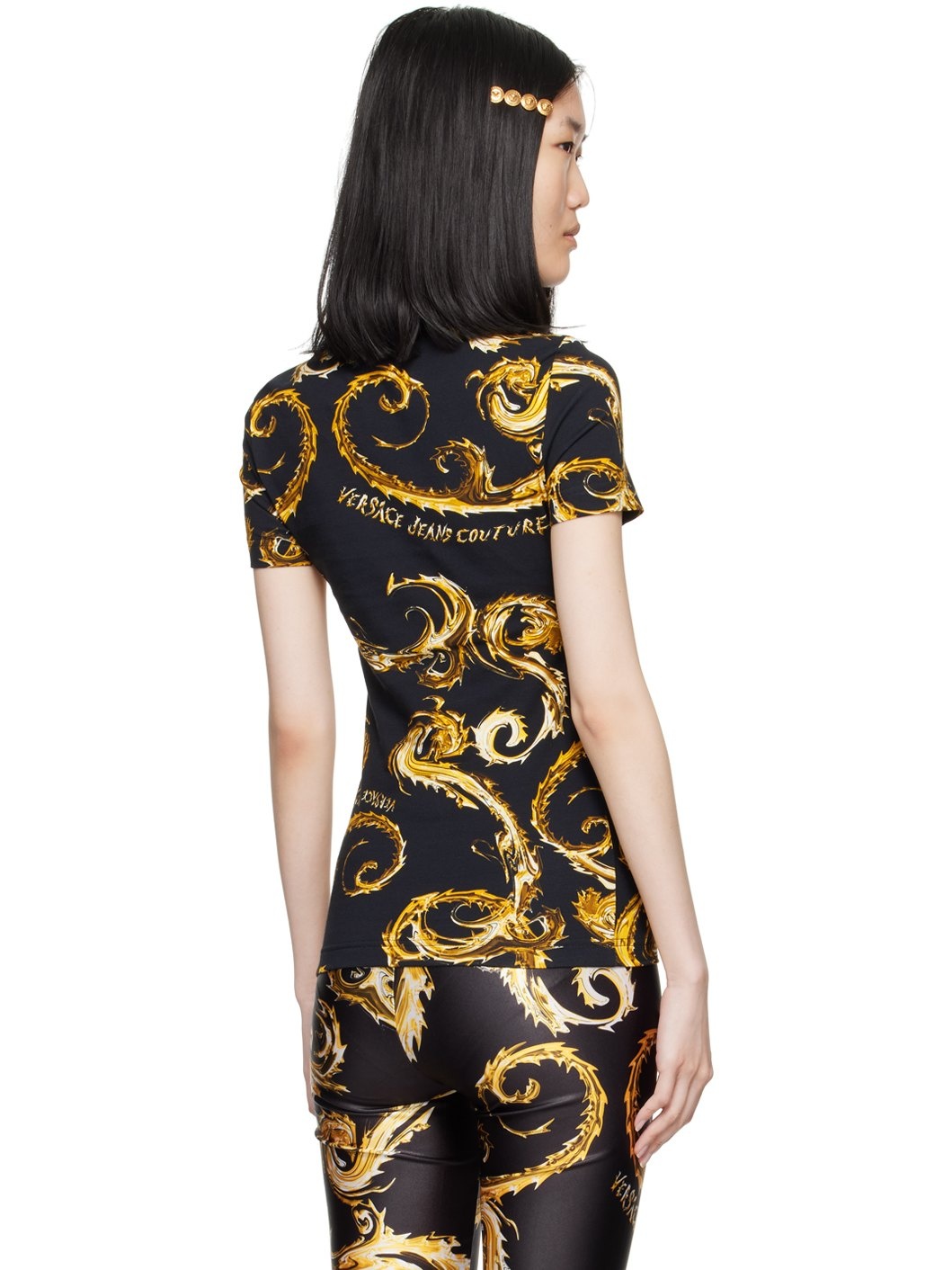 Black & Gold Chromo Couture T-Shirt - 3