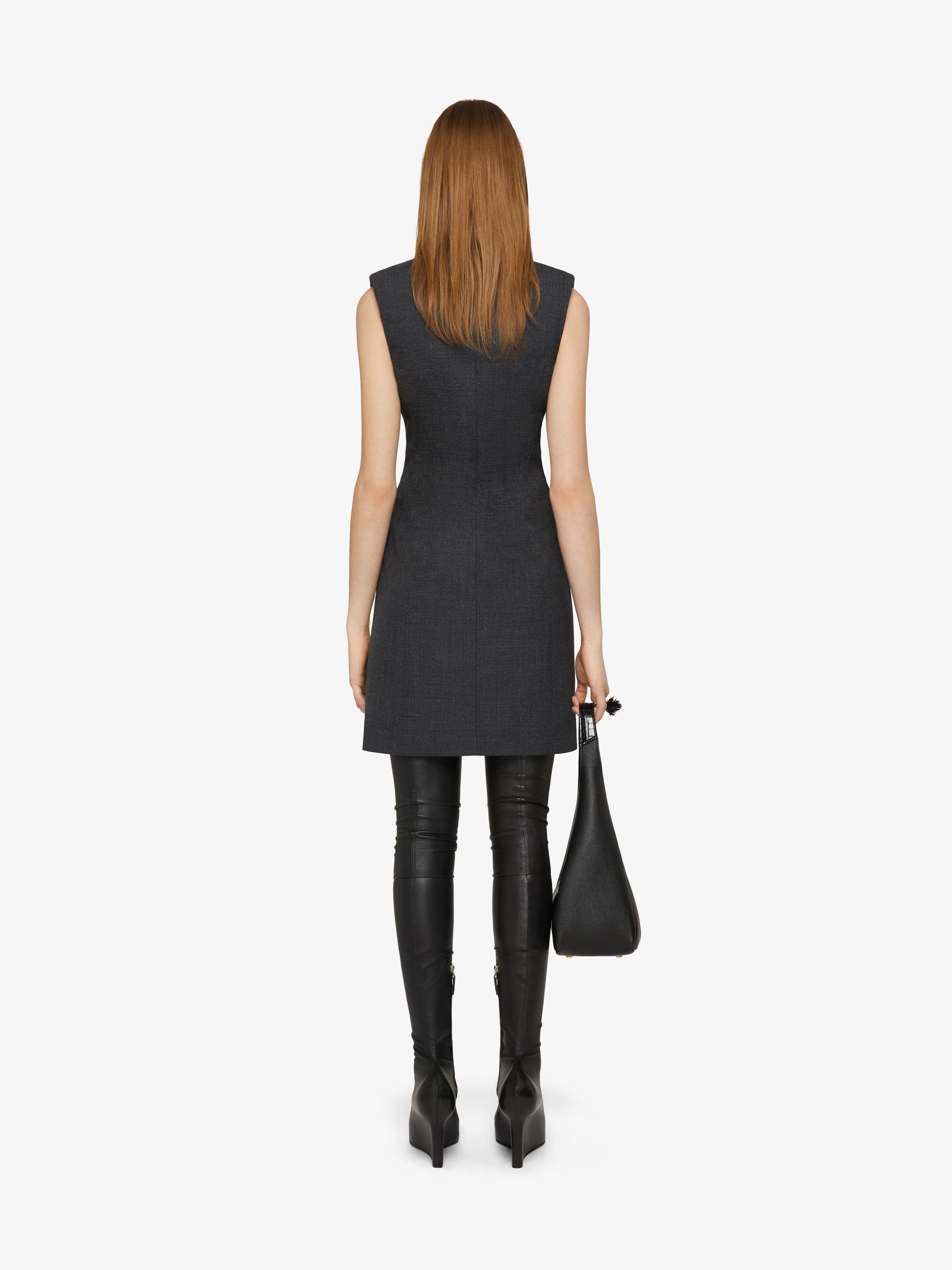 TUXEDO DRESS IN WOOL - 4
