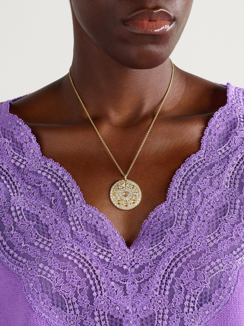 De Beers Talisman Medal Large 18-karat Gold Diamond Necklace outlook