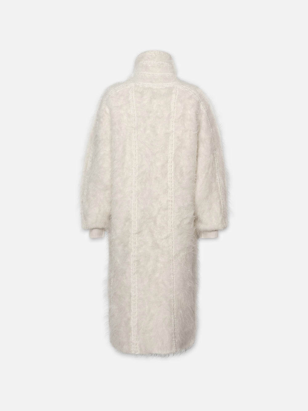 Lofty Crochet Coat in Cream - 5