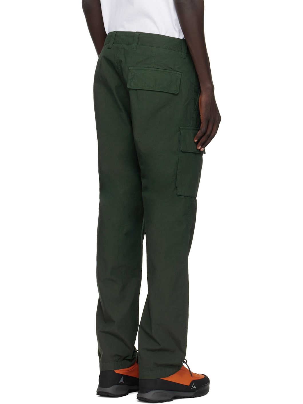 Green 3100006 Canvas Weave Cotton Cargo Pants - 3
