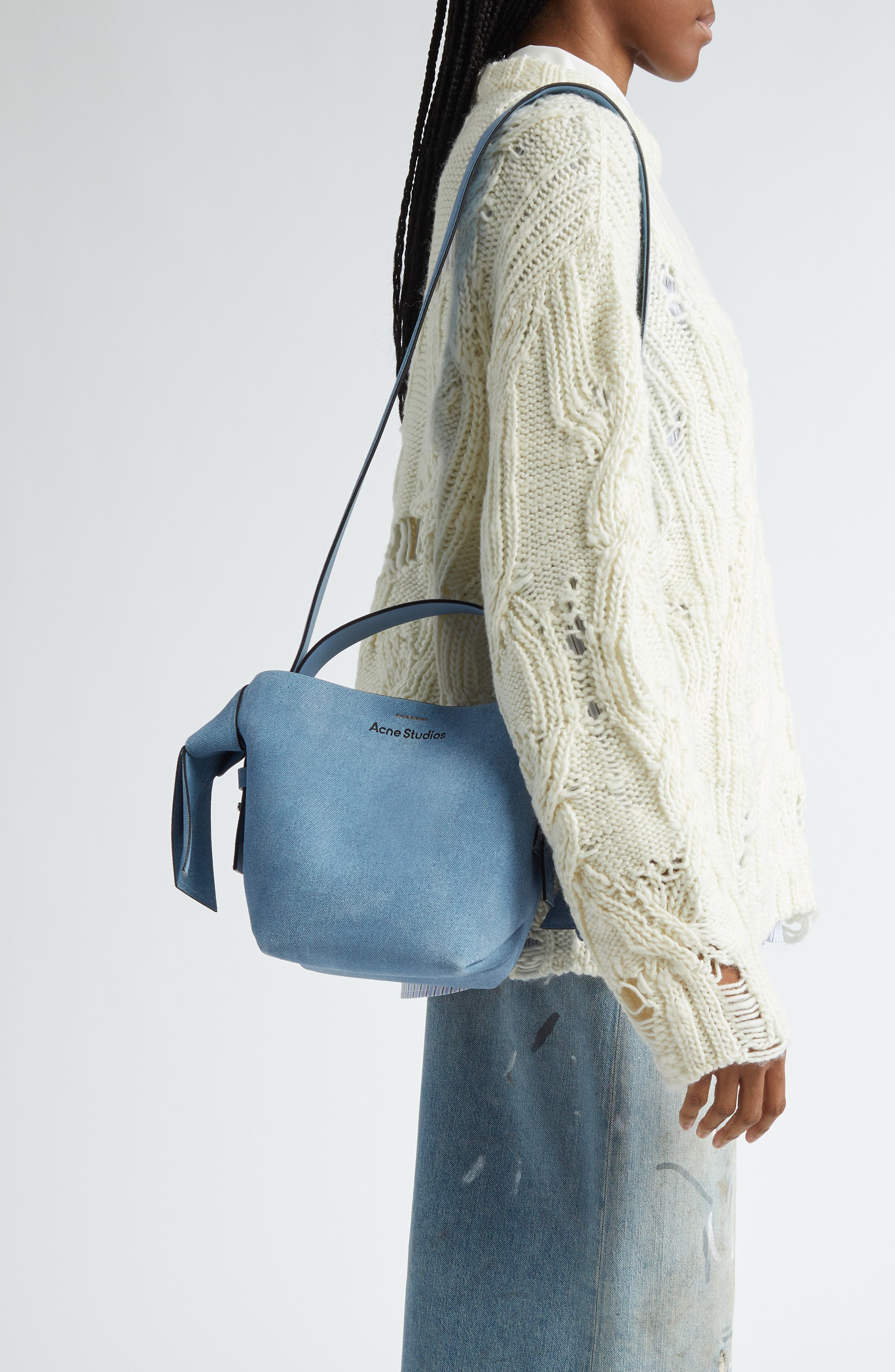 Mini Musubi Suede Crossbody Bucket Bag - 3