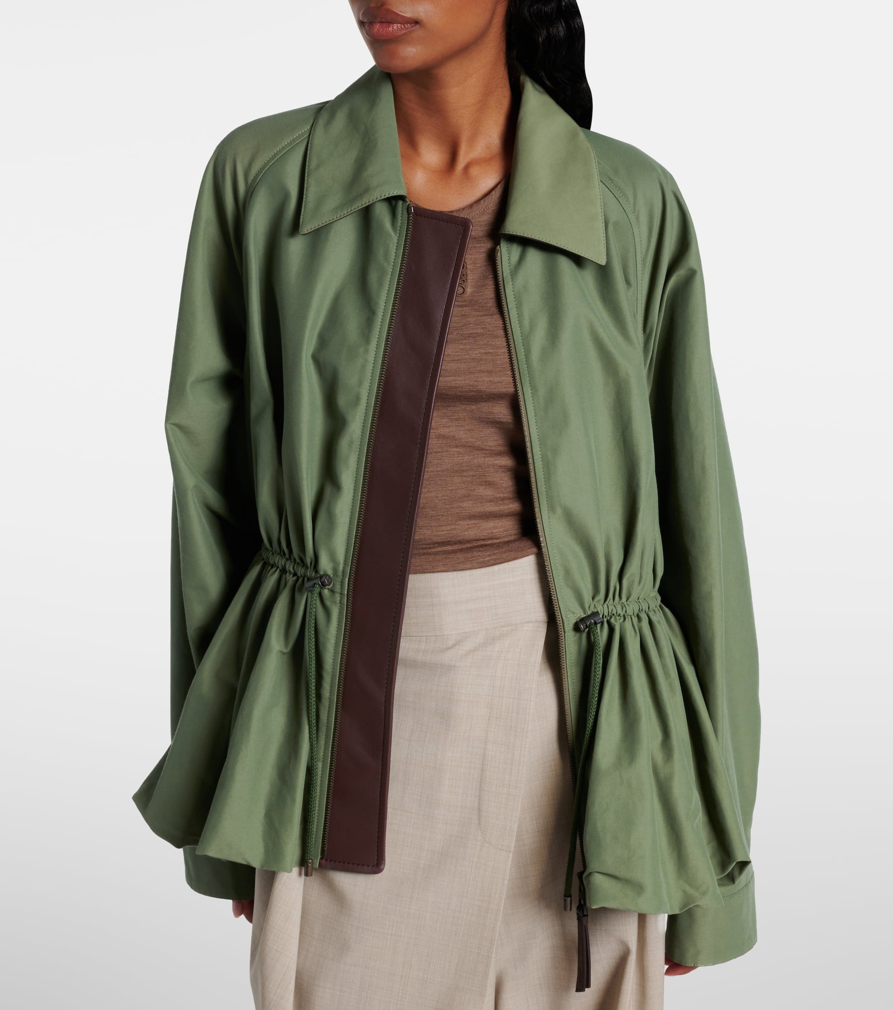 Ruched cotton-blend jacket - 7