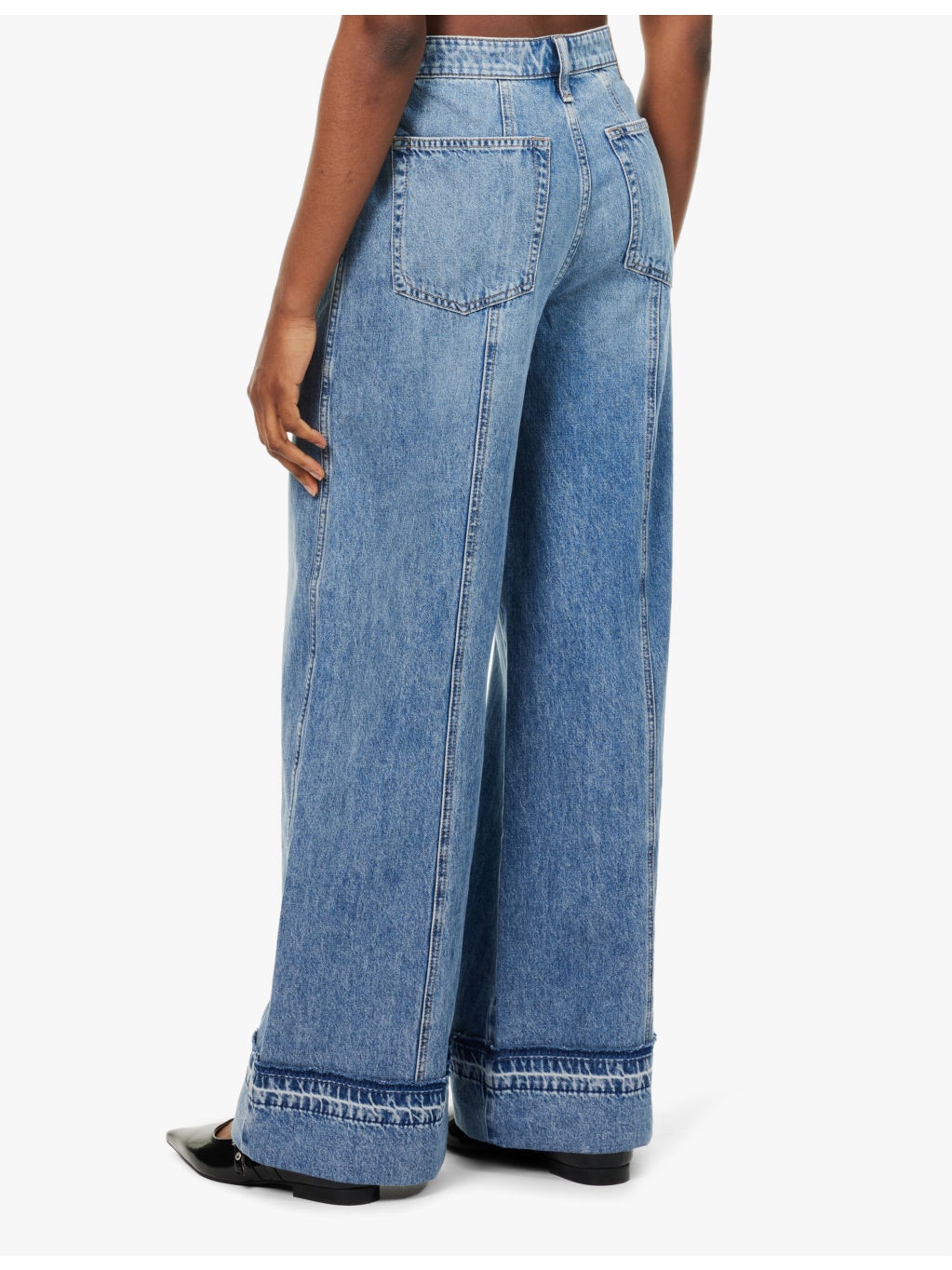 Marina wide-leg mid-rise jeans - 4