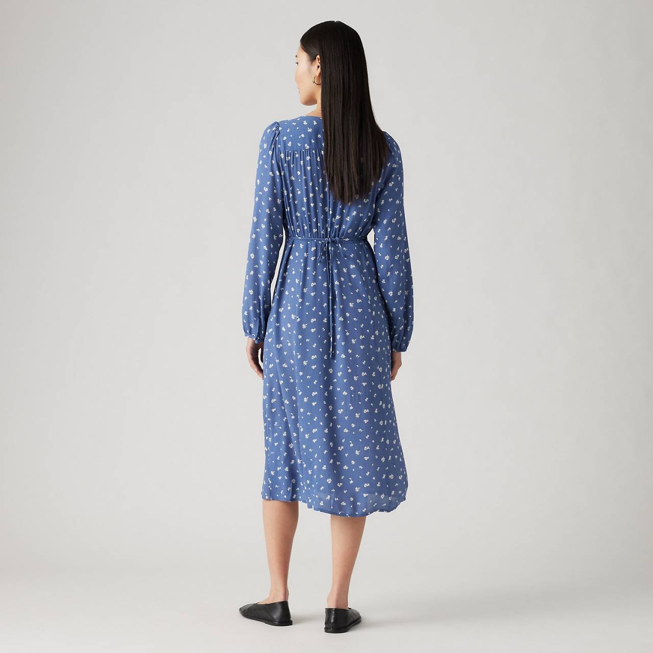 SARINA LONG SLEEVE MIDI DRESS - 4