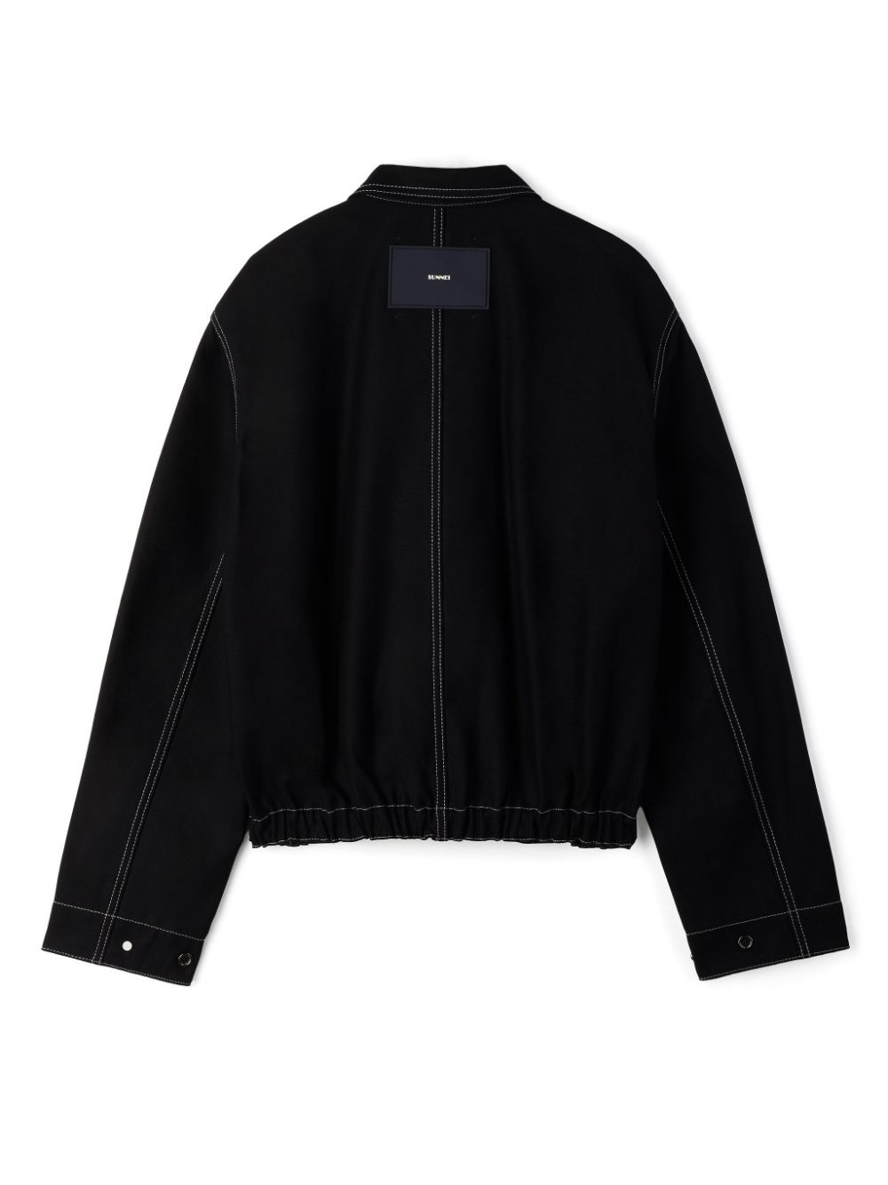 contrast stitching shirt-jacket - 3