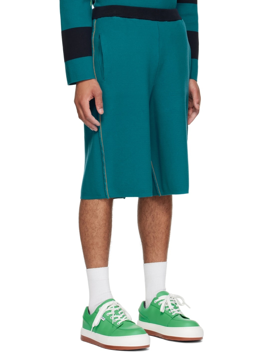 Blue Cotton Shorts - 2