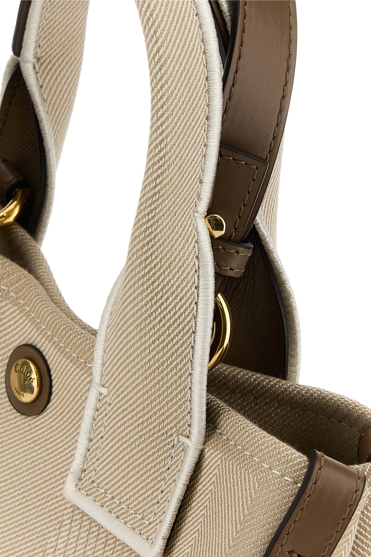 Multicolor canvas small Chloé Carry shopping bag - 4
