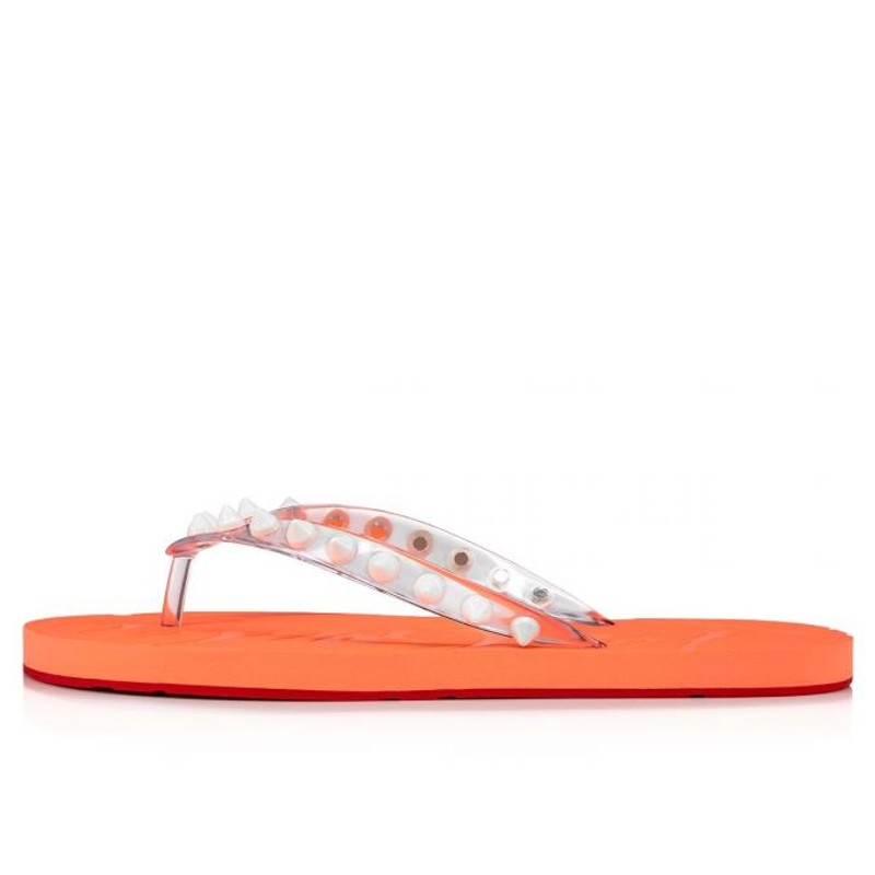 Christian Louboutin Loubi Flip Spikes Woman TRANSP/DRAG outlook