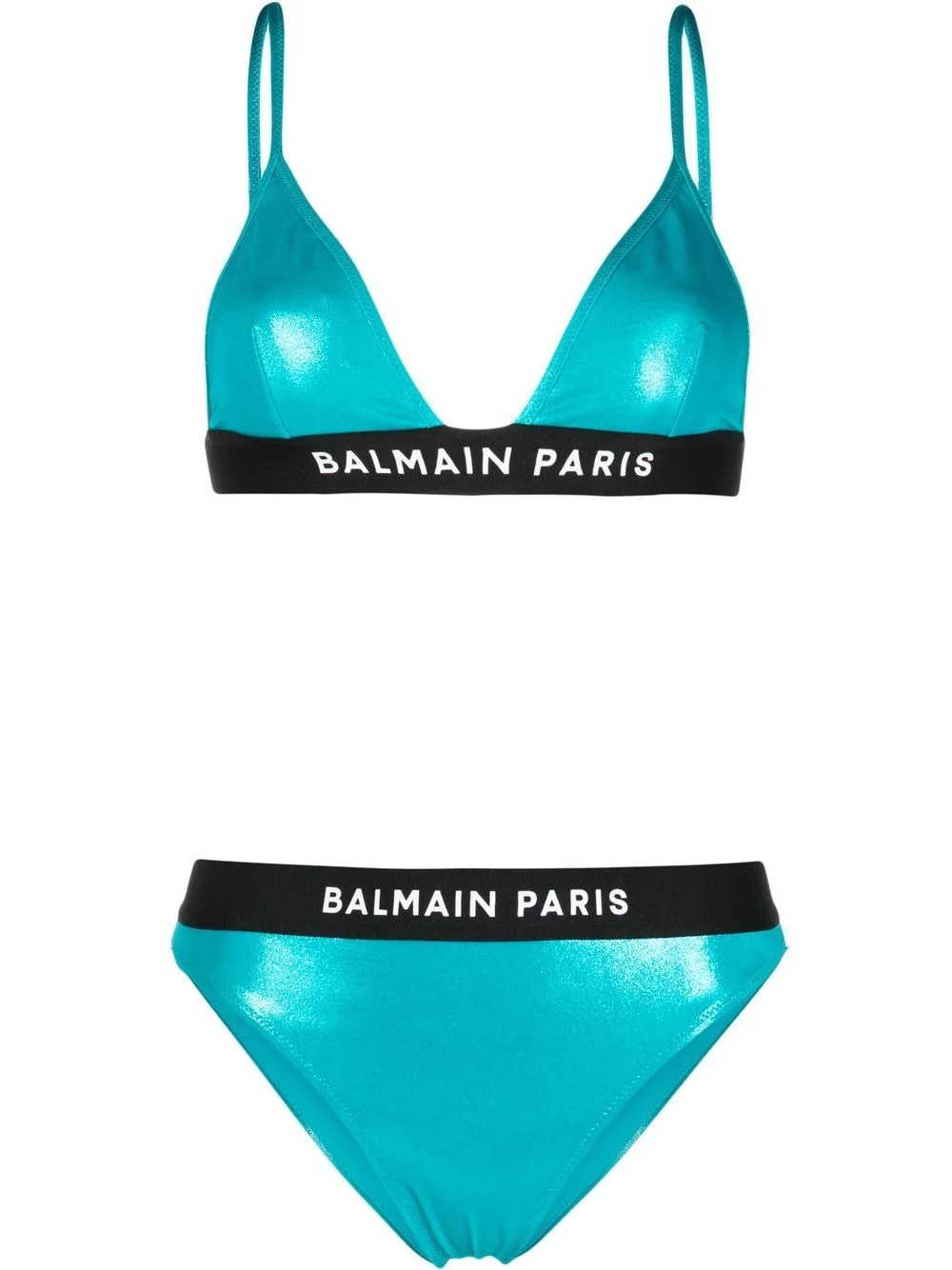 logo-band one-shoulder bikini - 1