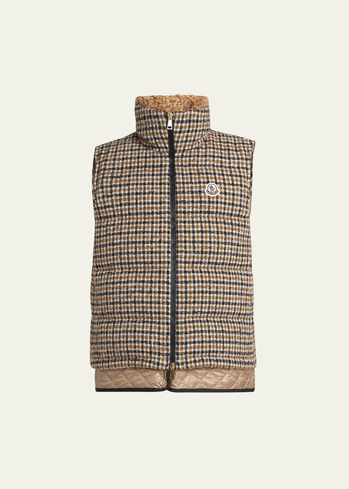 Touvet Check Down Puffer Vest - 1