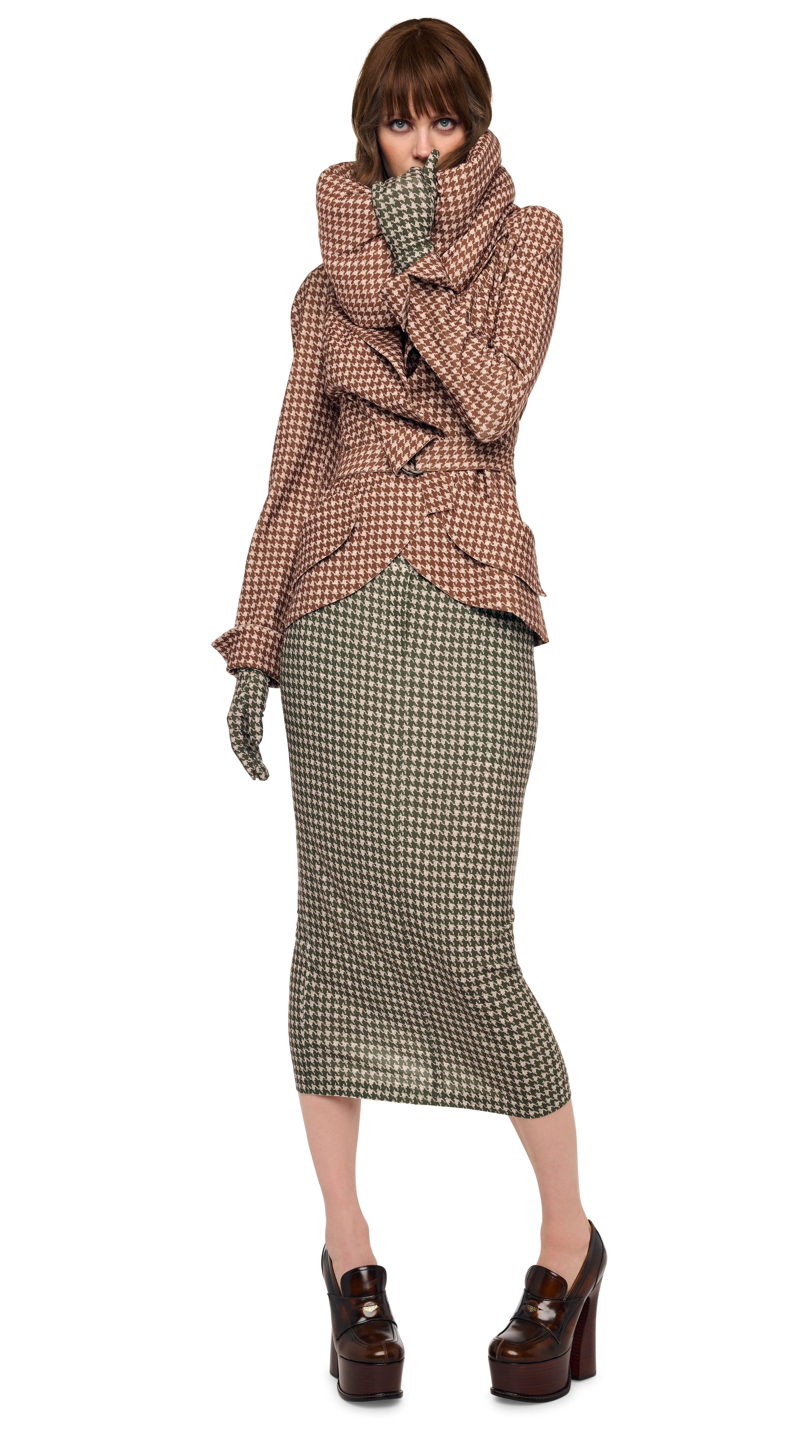 FLAT FRONT STRAIGHT SKIRT TO MIDCALF - 1