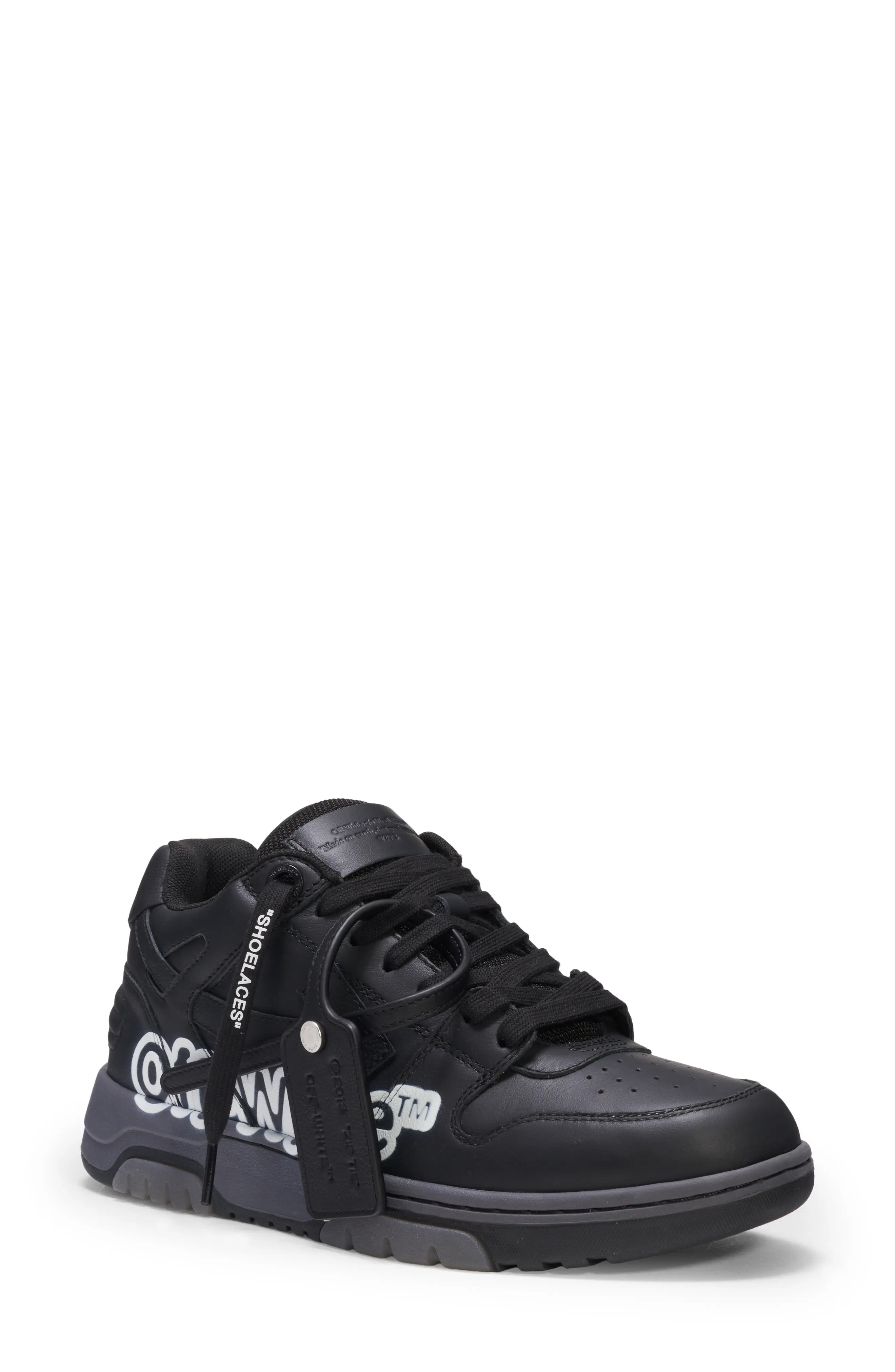 Out of Office Mid Top Sneaker in Black/White - 1