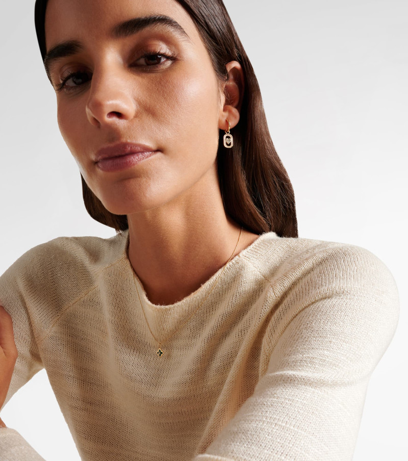 SYDNEY EVAN Mini Moroccan 14kt gold necklace with enamel and diamond outlook