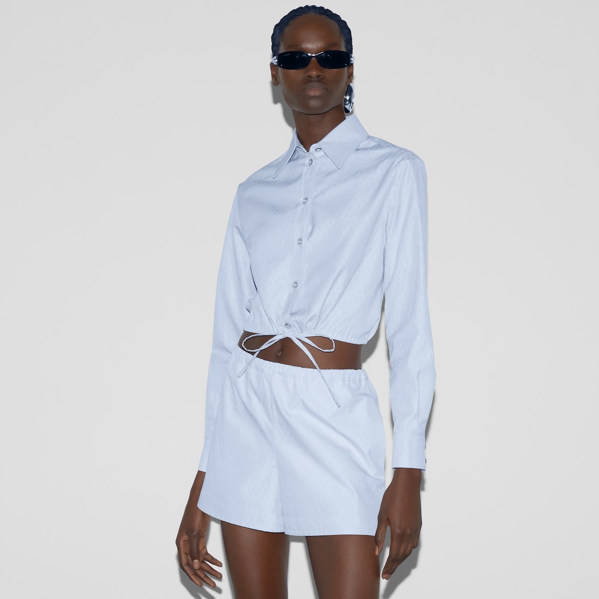 Pinstripe cotton jacquard shirt - 3