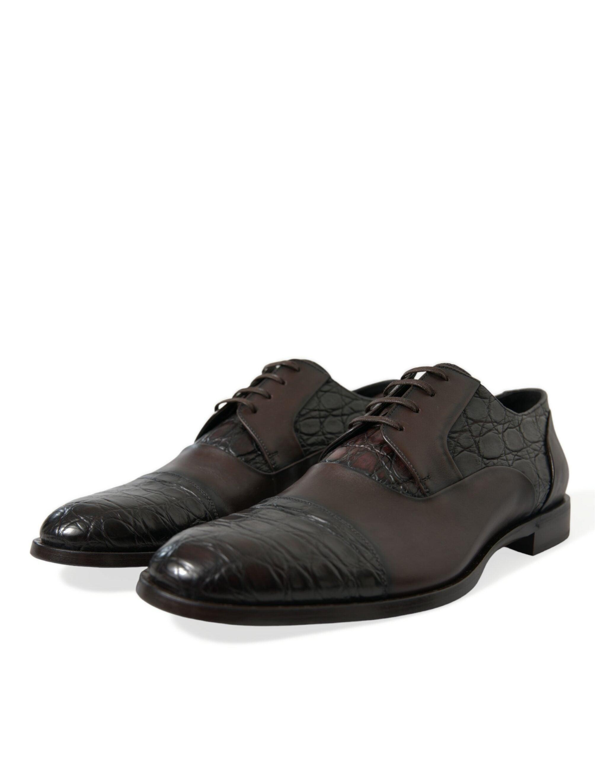 Dolce & Gabbana Brown Exotic Leather Formal Men Dress Shoes - 3