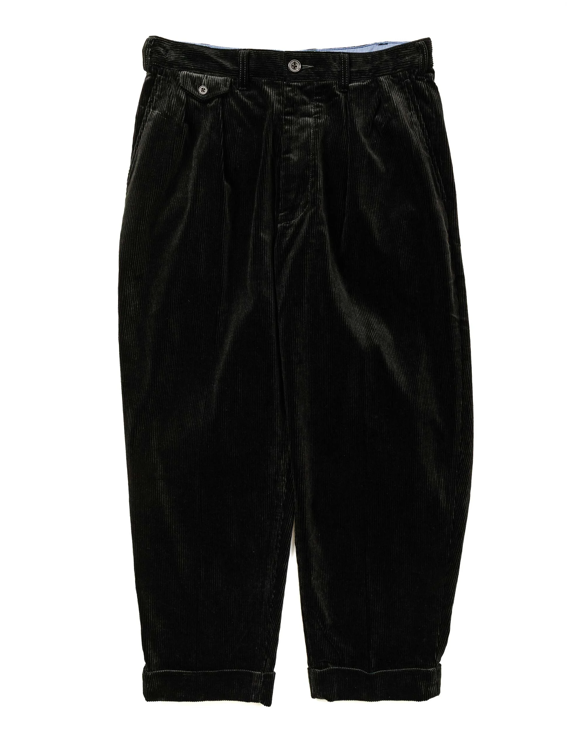 2Pleats Corduroy Charcoal Grey - 1