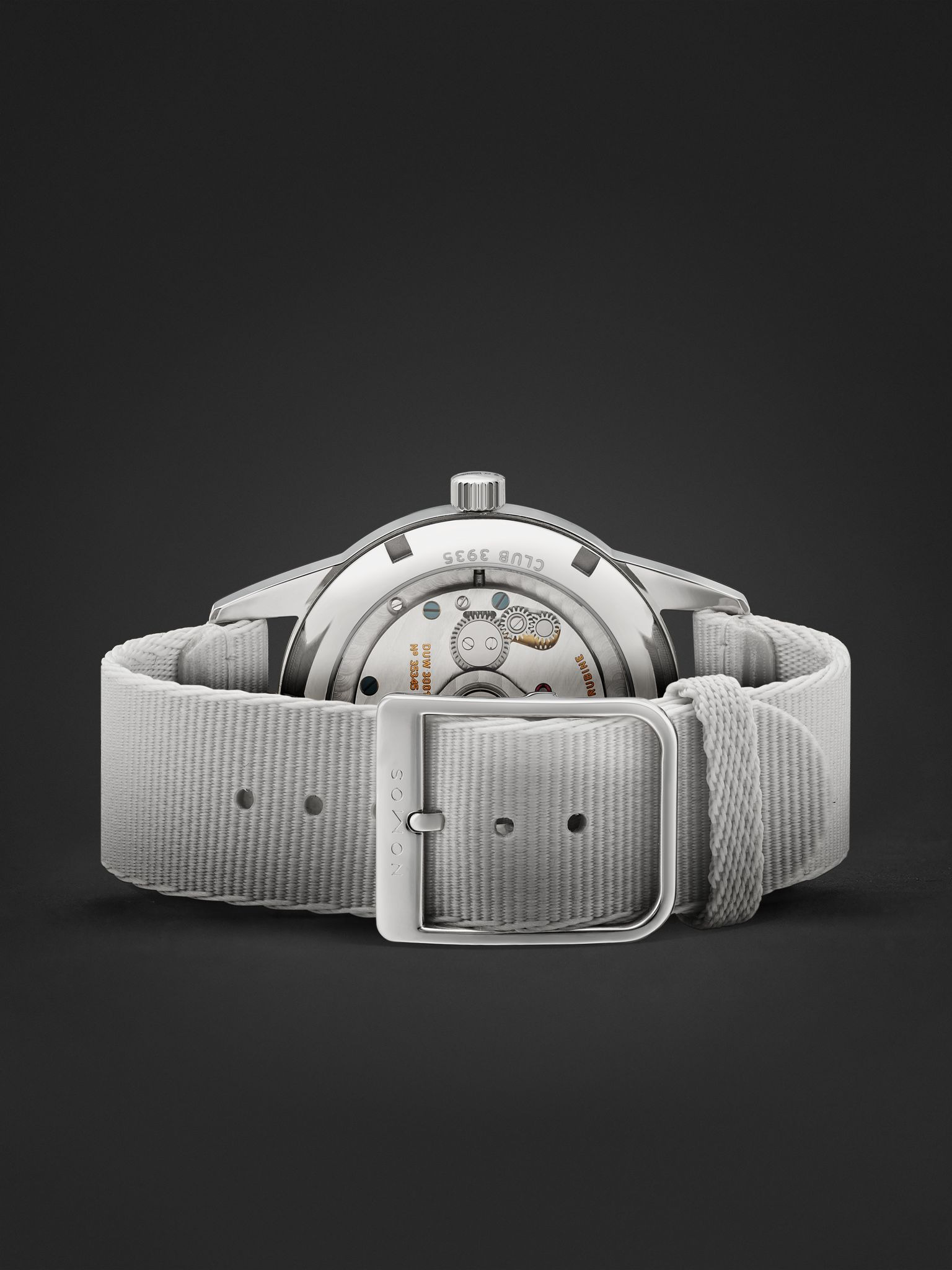 Club Neomatik Automatic 37mm Stainless Steel and Webbing Watch, Ref. No. 742 Blue - 4