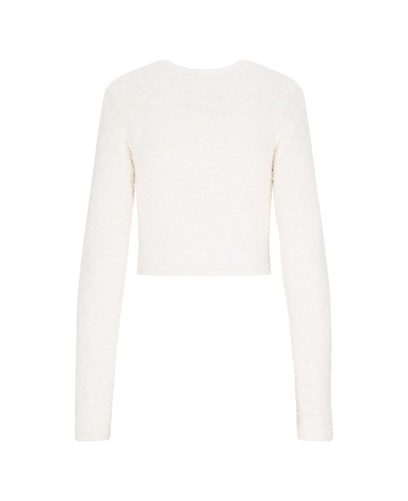 Button Crop Cardigan - 2