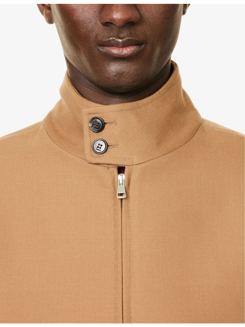Funnel-Neck Regular-Fit Wool Jacket - 5