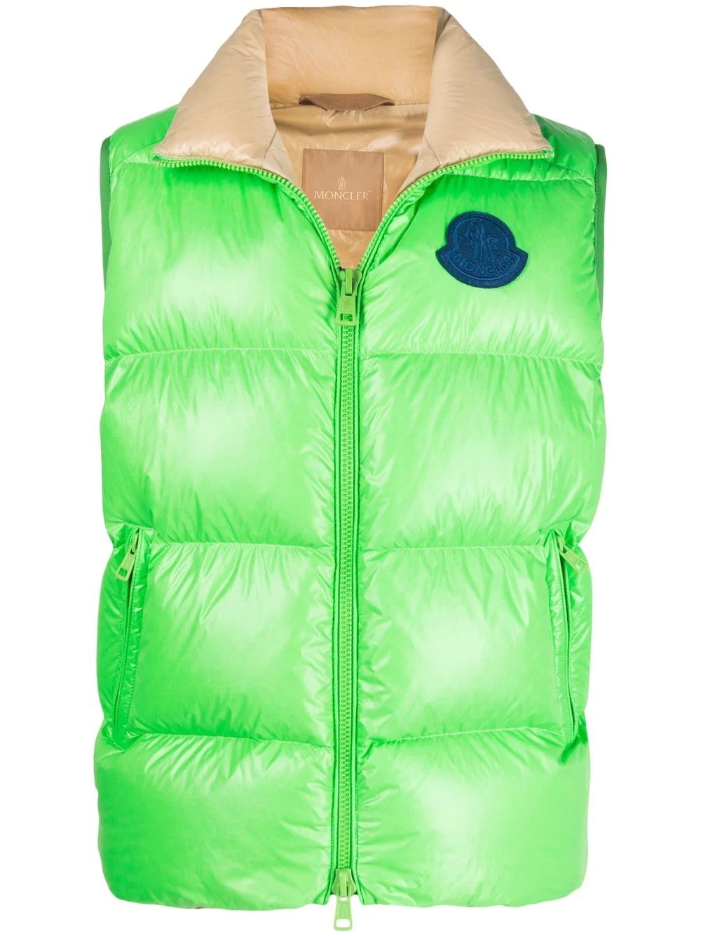 feather down zipped gilet - 1