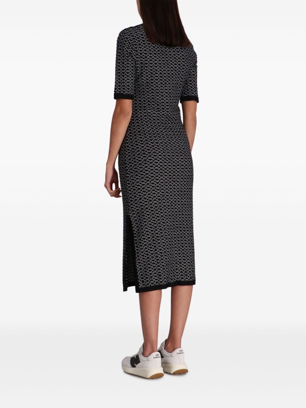 geometric-print midi dress - 4