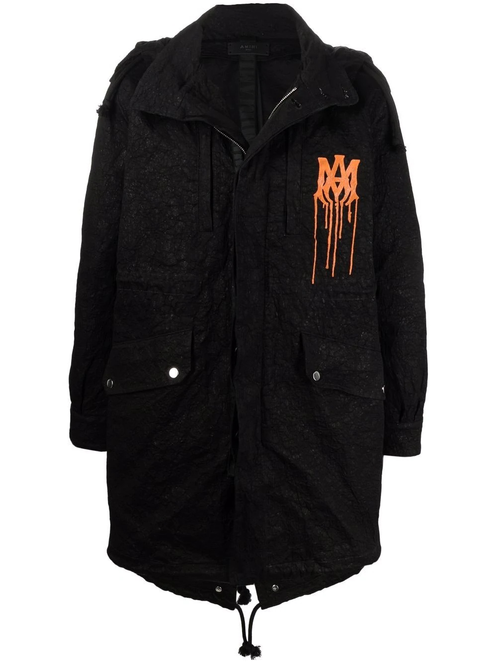 logo-print raincoat - 1