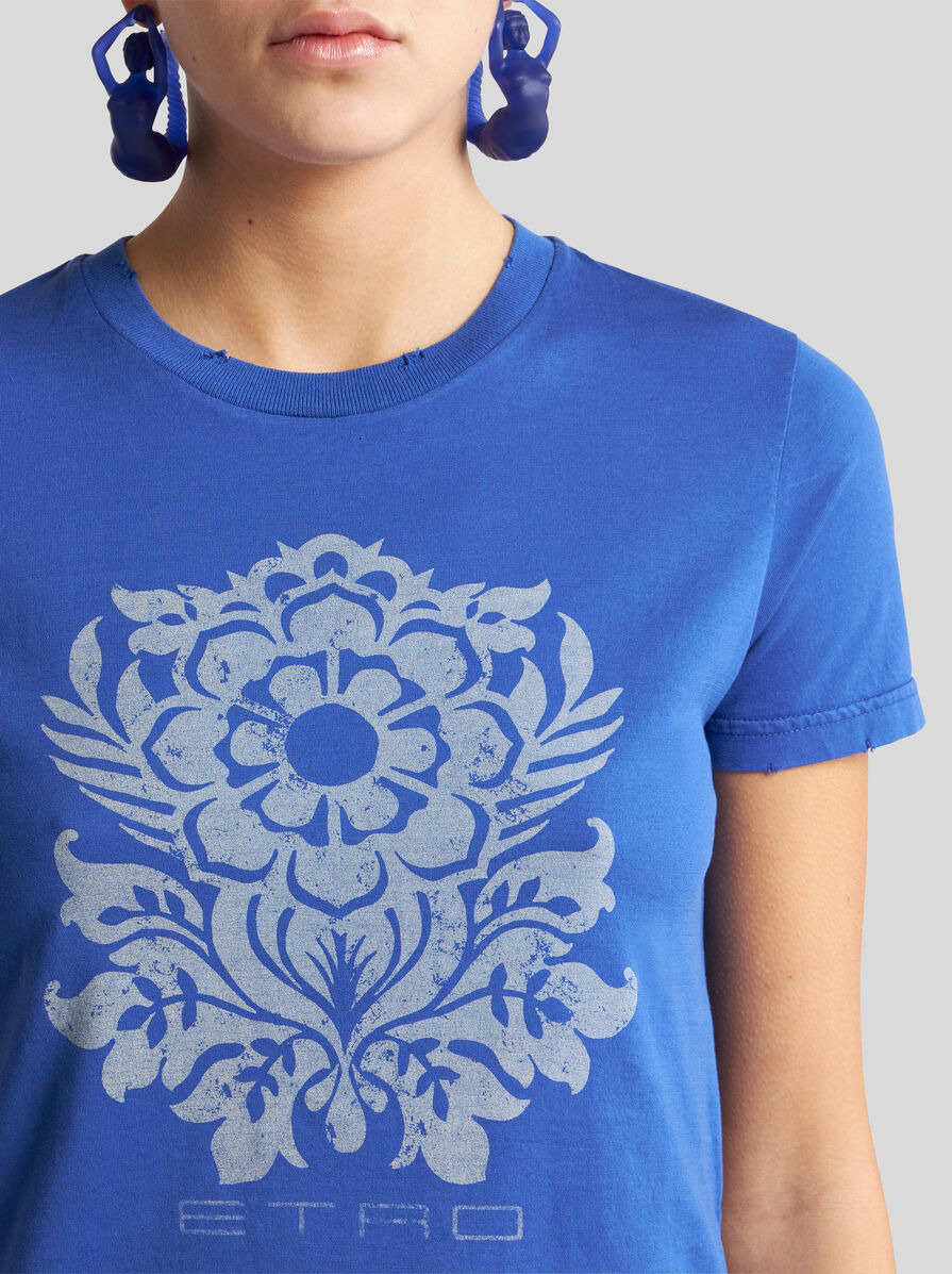 JERSEY T-SHIRT WITH FLOWER PRINT - 3