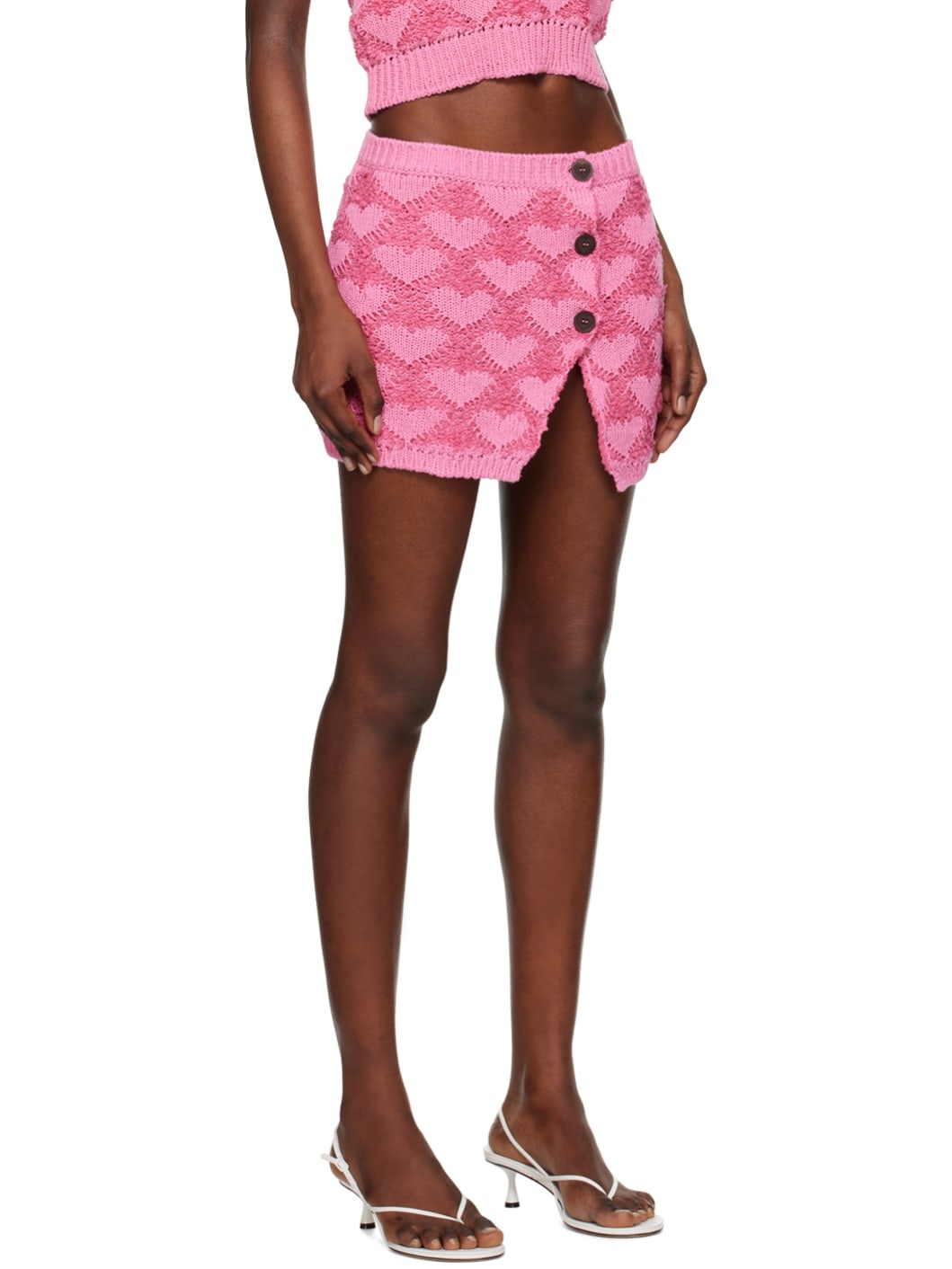 Pink Heart Miniskirt - 2
