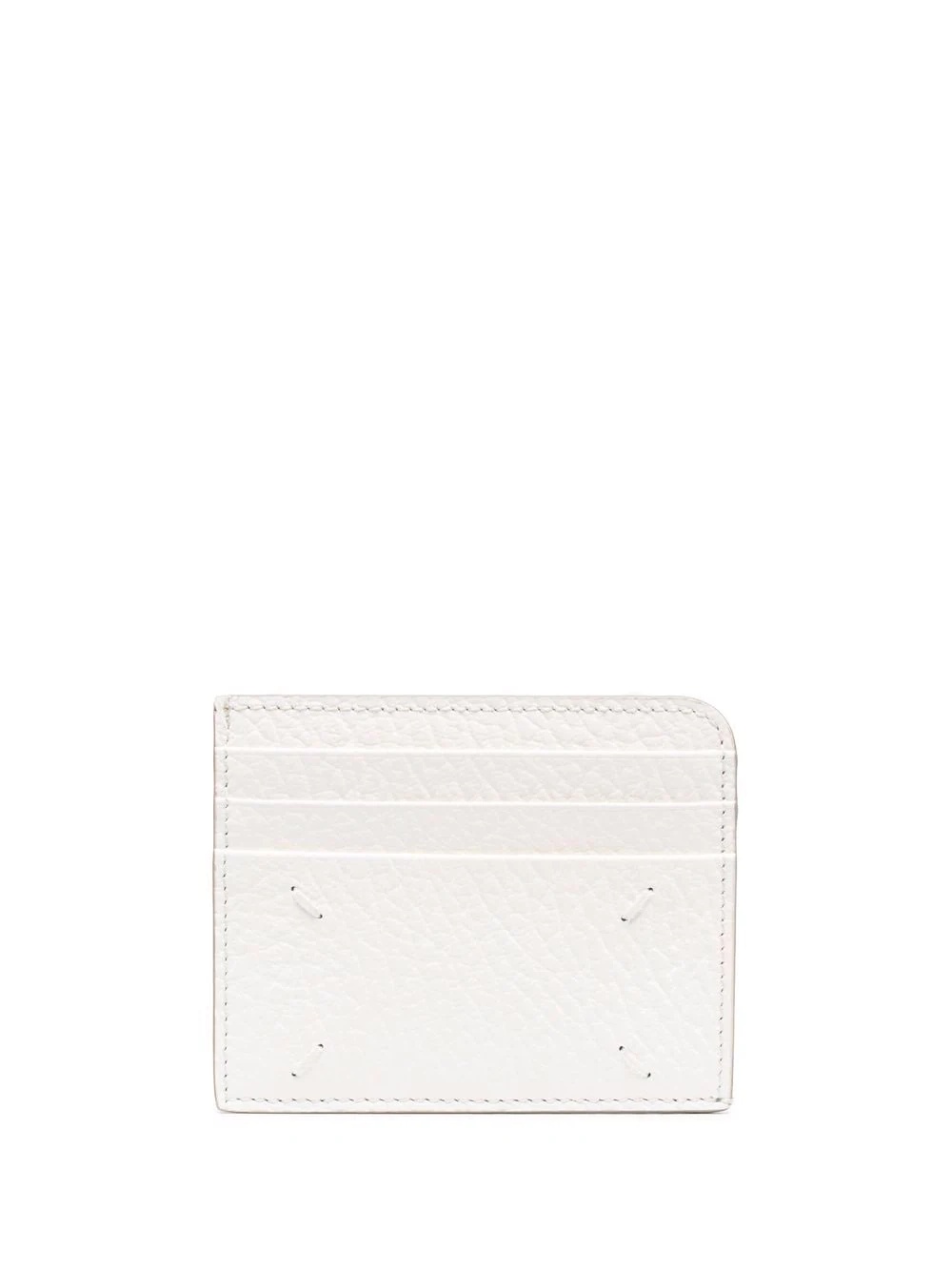 grained leather cardholder - 1