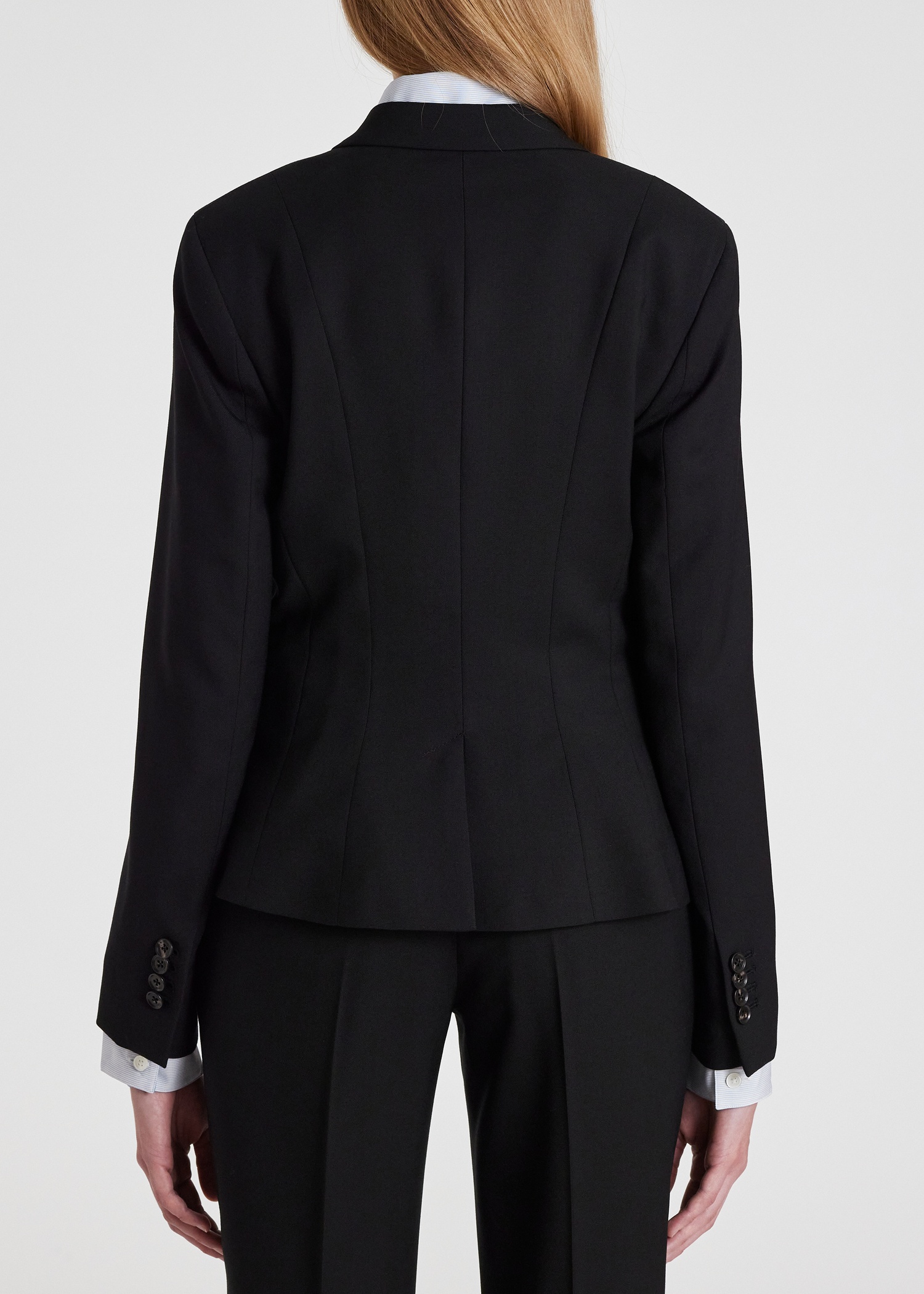 Women's Black Cropped 'A Suit To Travel In' Wool Blazer - 3