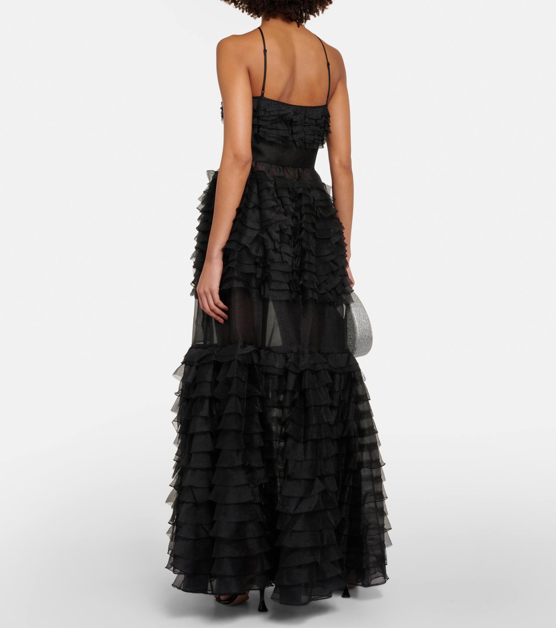 Florian tiered ruffled organza gown - 3