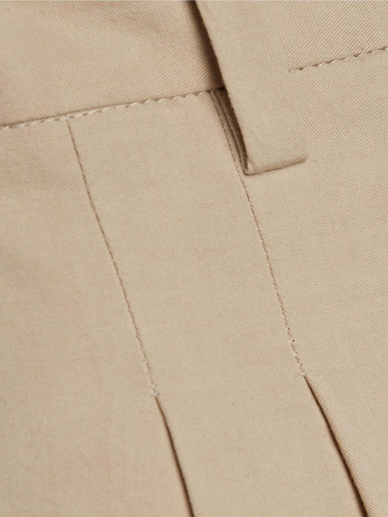 Lilas pleated cotton-blend twill tapered pants Beige - 5