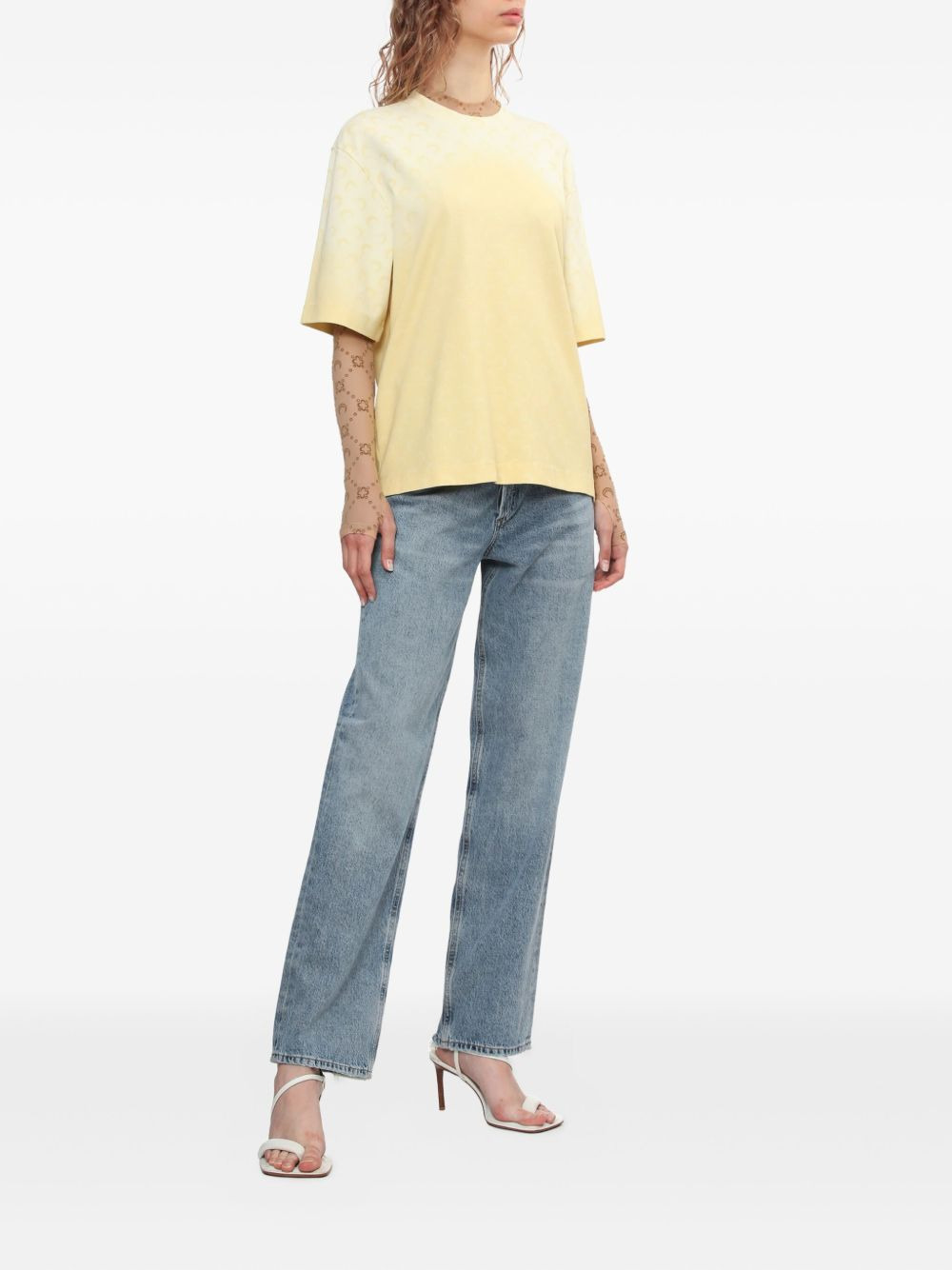 moon-print T-shirt - 3