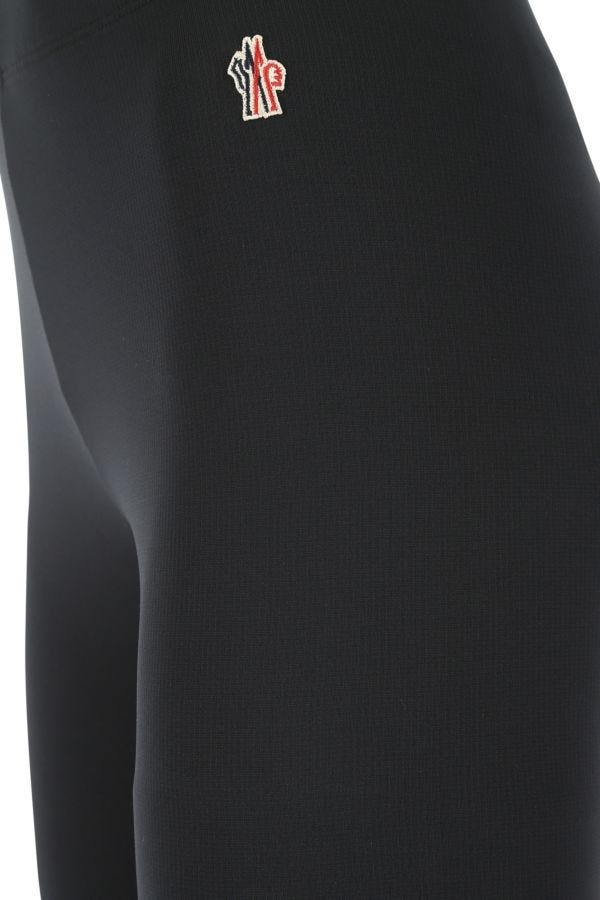 Black stretch polyester leggings - 3