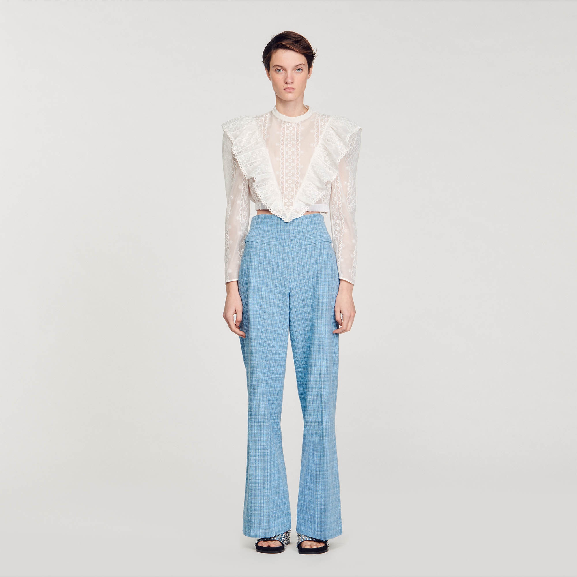 BRODERIE ANGLAISE CROP TOP - 3