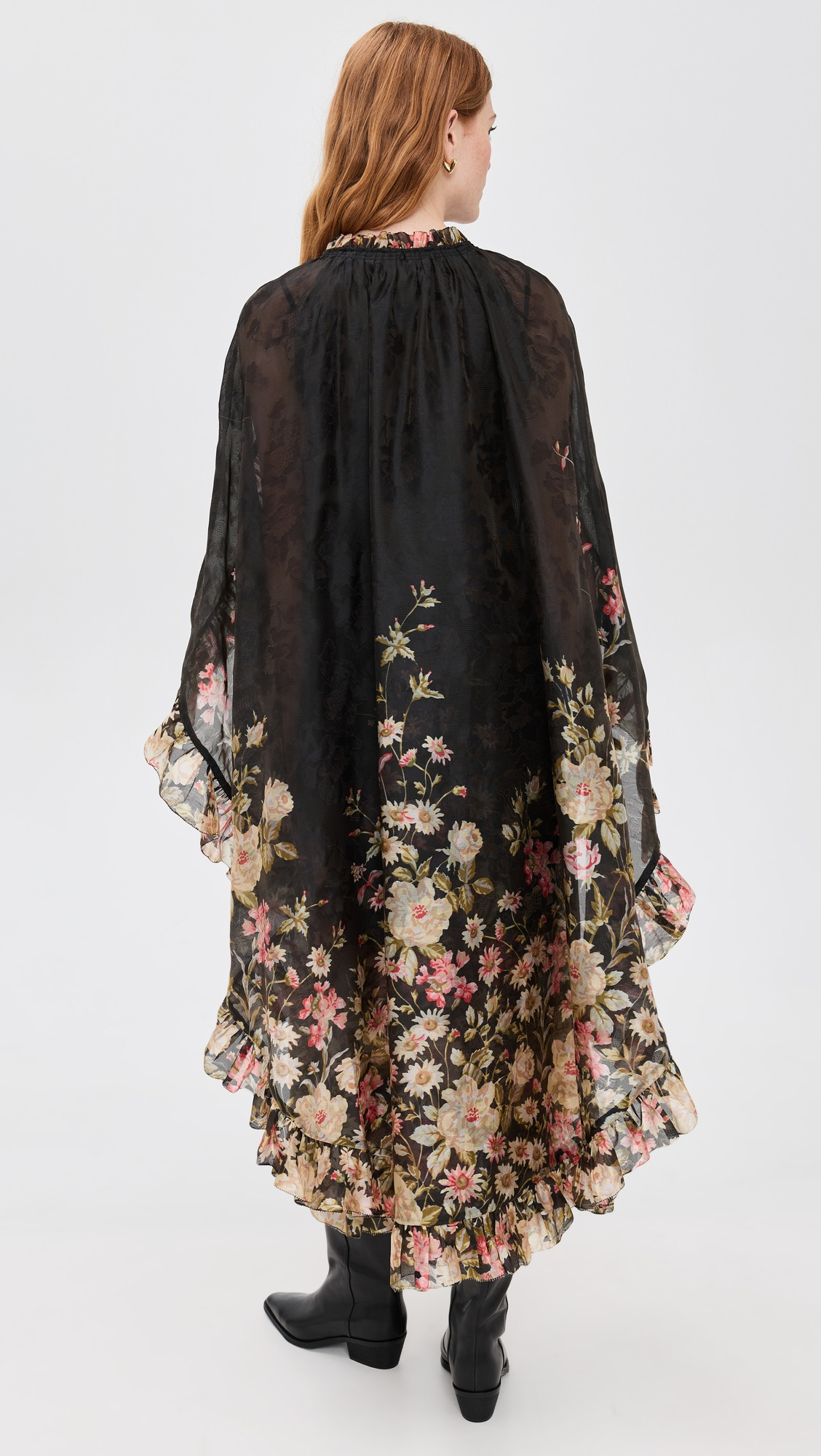 Jolie Print Caped Midi Dress - 2
