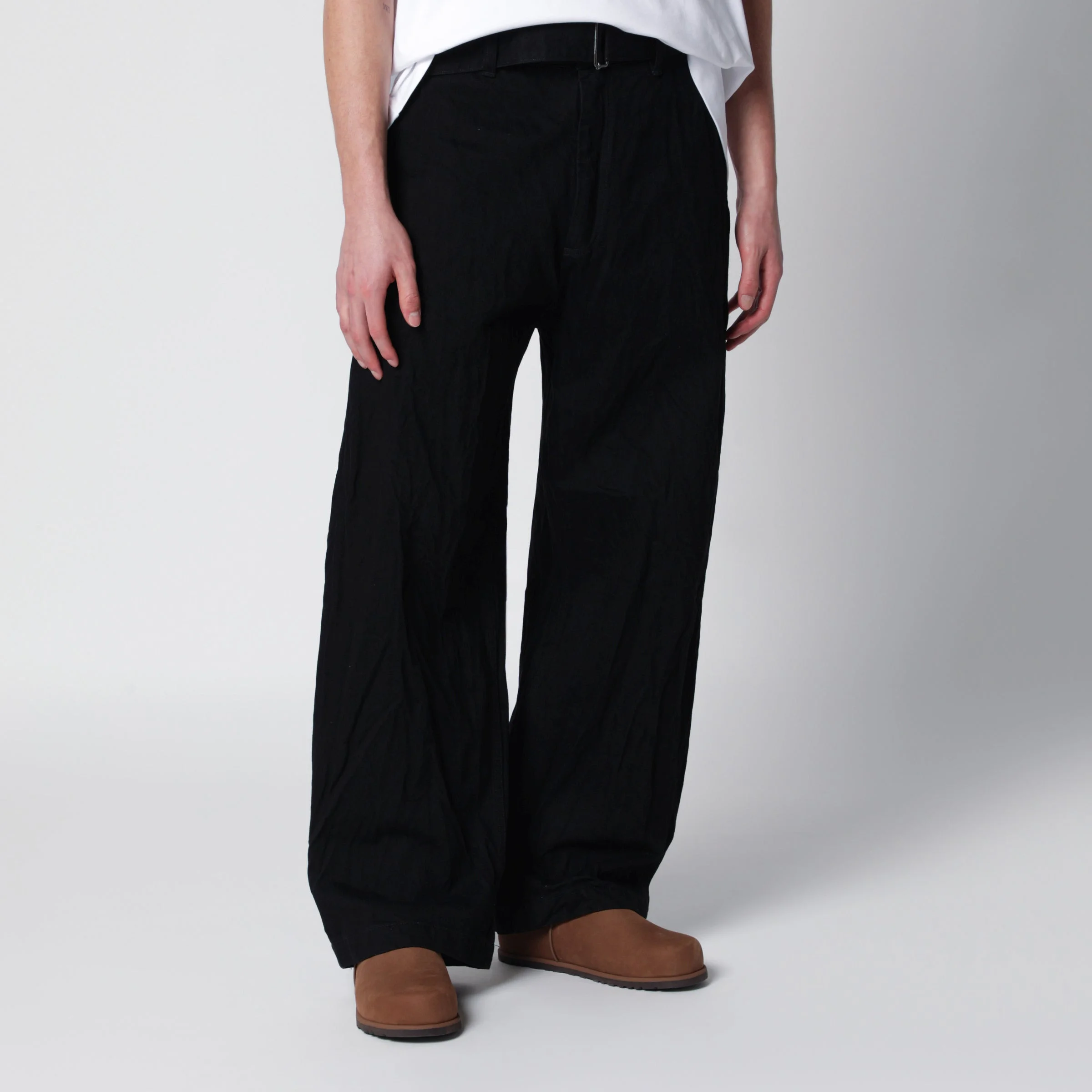 Now mid-rise jeans in black cotton denim - 1