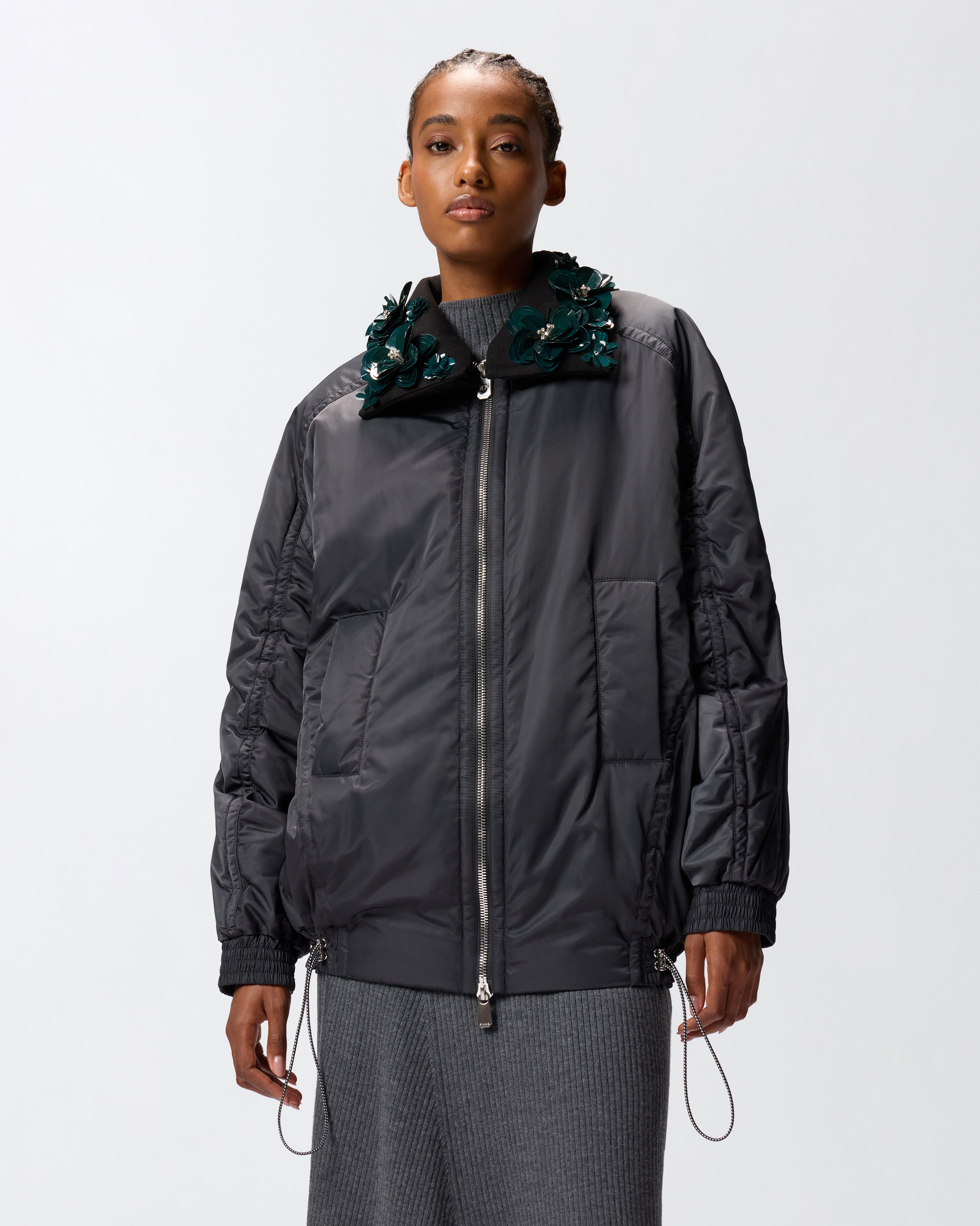 DIAGONAL MATTE BLOUSON - 2
