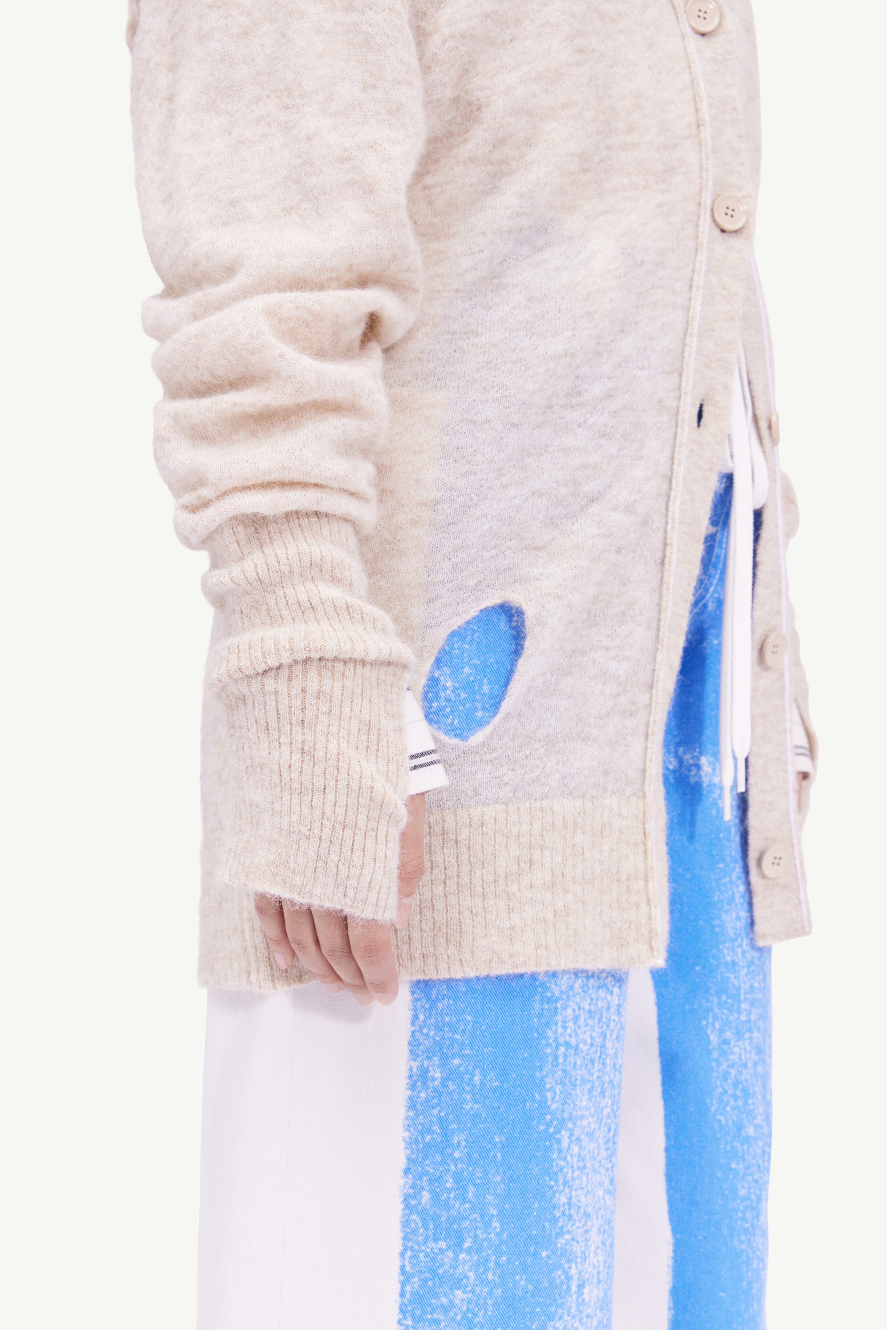 Distressed knit cardigan - 5