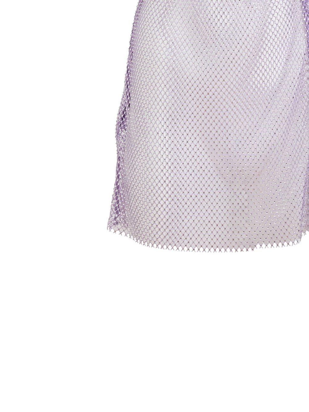 crystal-embellished fishnet skirt - 2